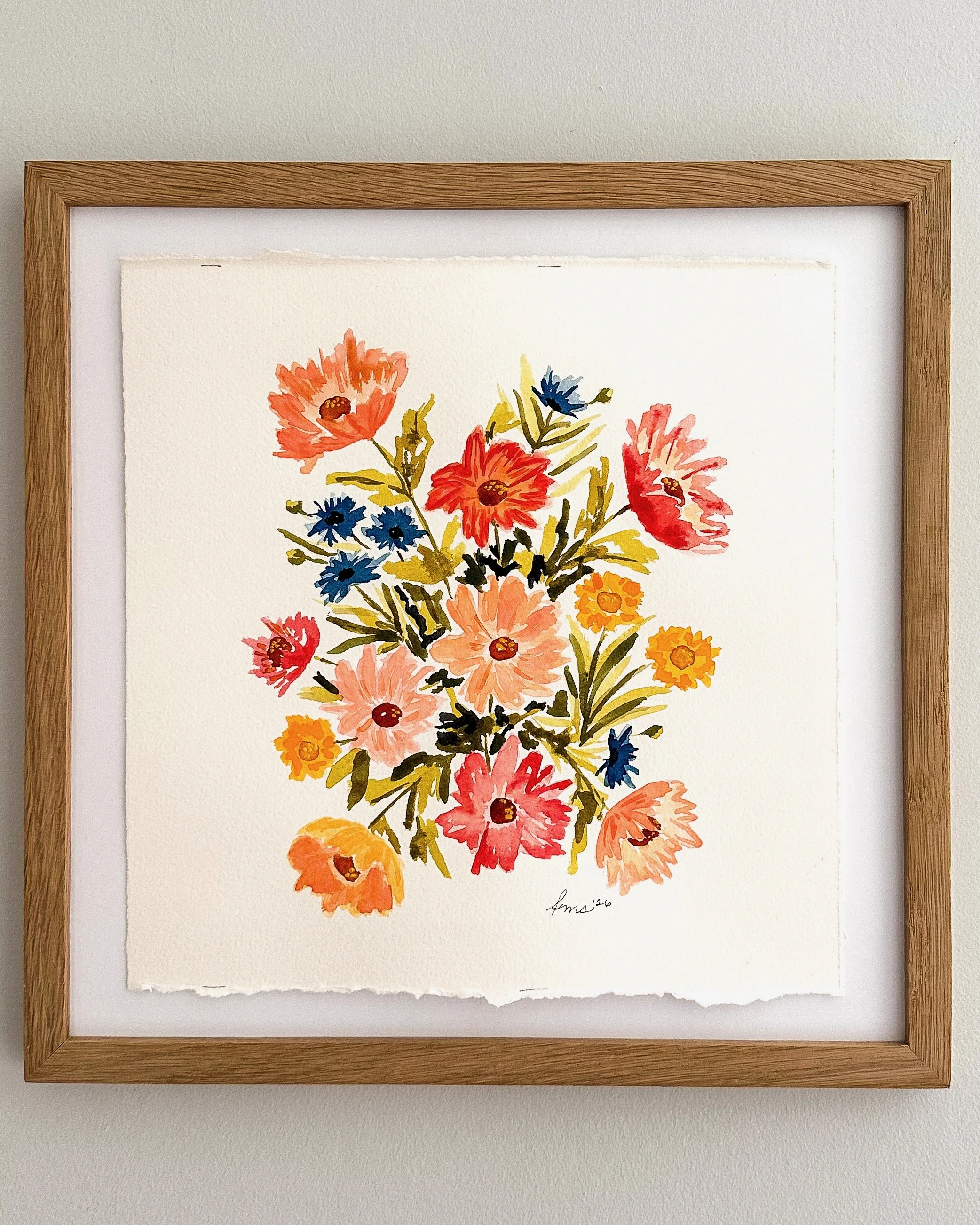 sunshine garden blooms closeup framed on wall.jpeg