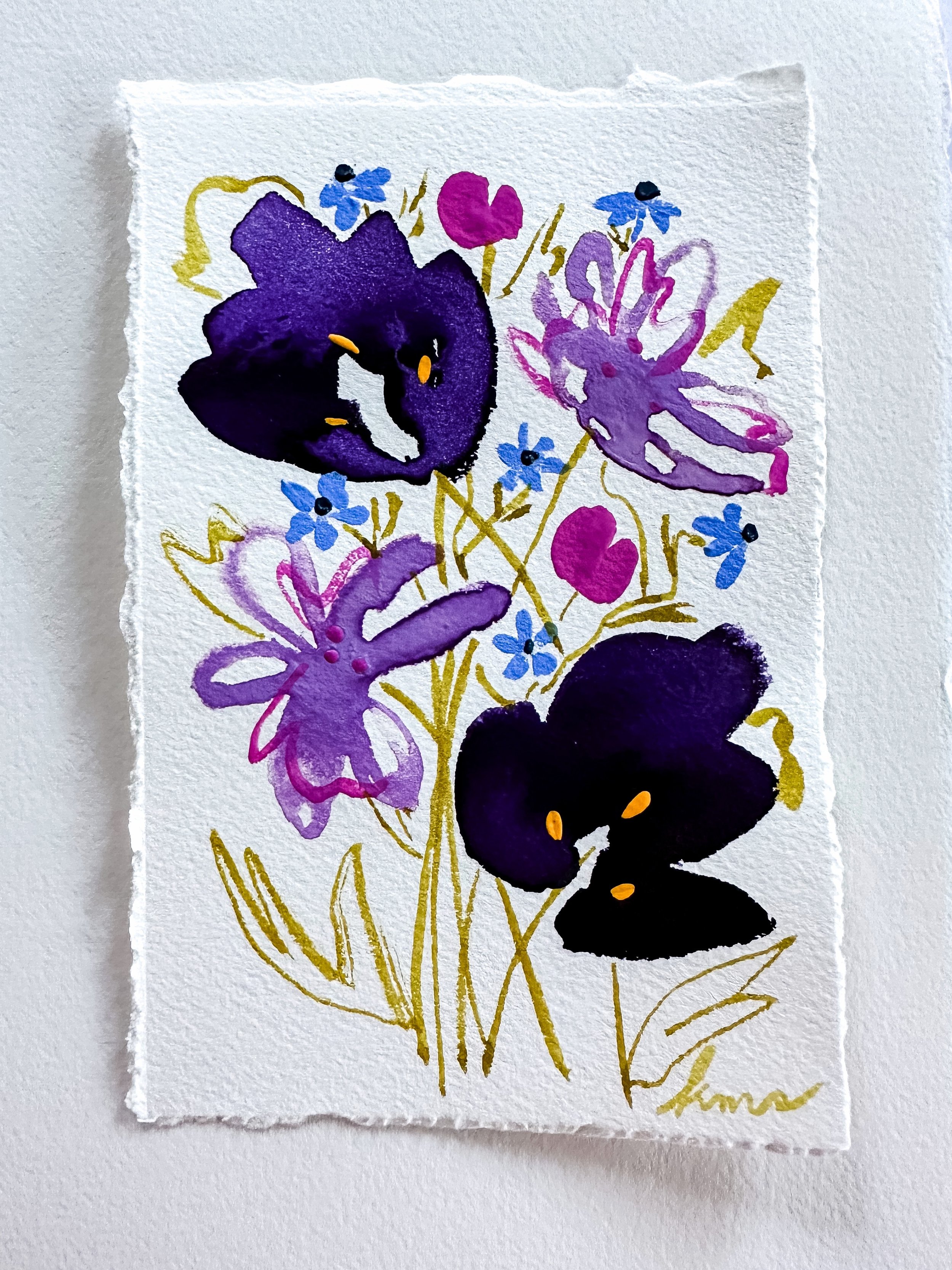 Mini Original Floral Painting Purple unframed.jpeg