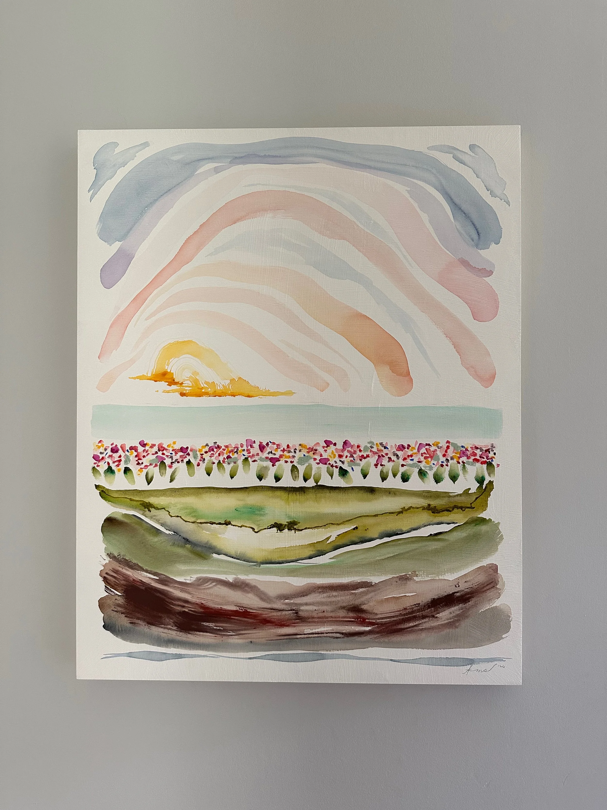 Connected Vol II - 24" x 30" - watercolor on wood panel -  coming summer 2026