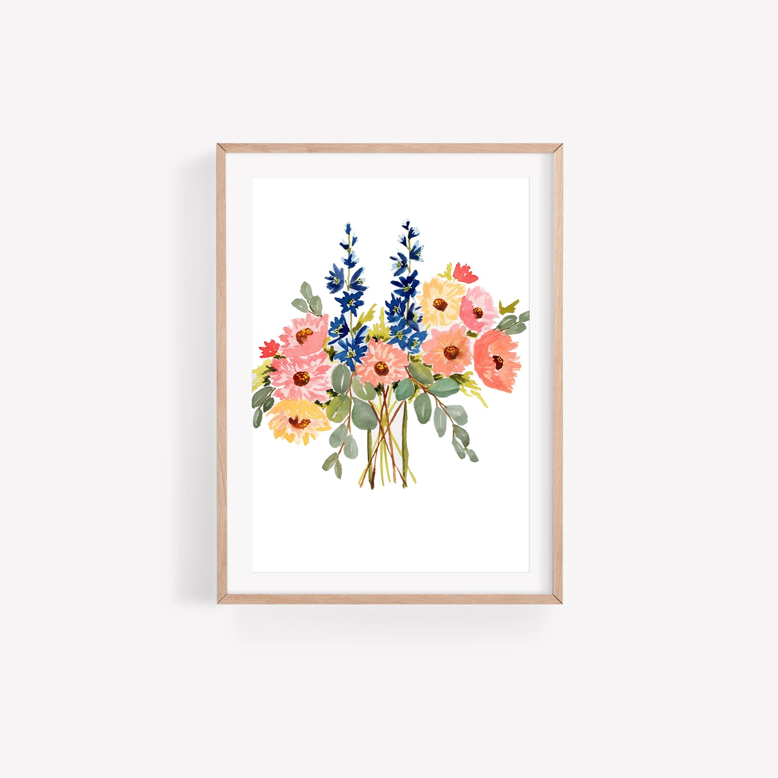 joyful garden bouquet simple oak frame only.jpg