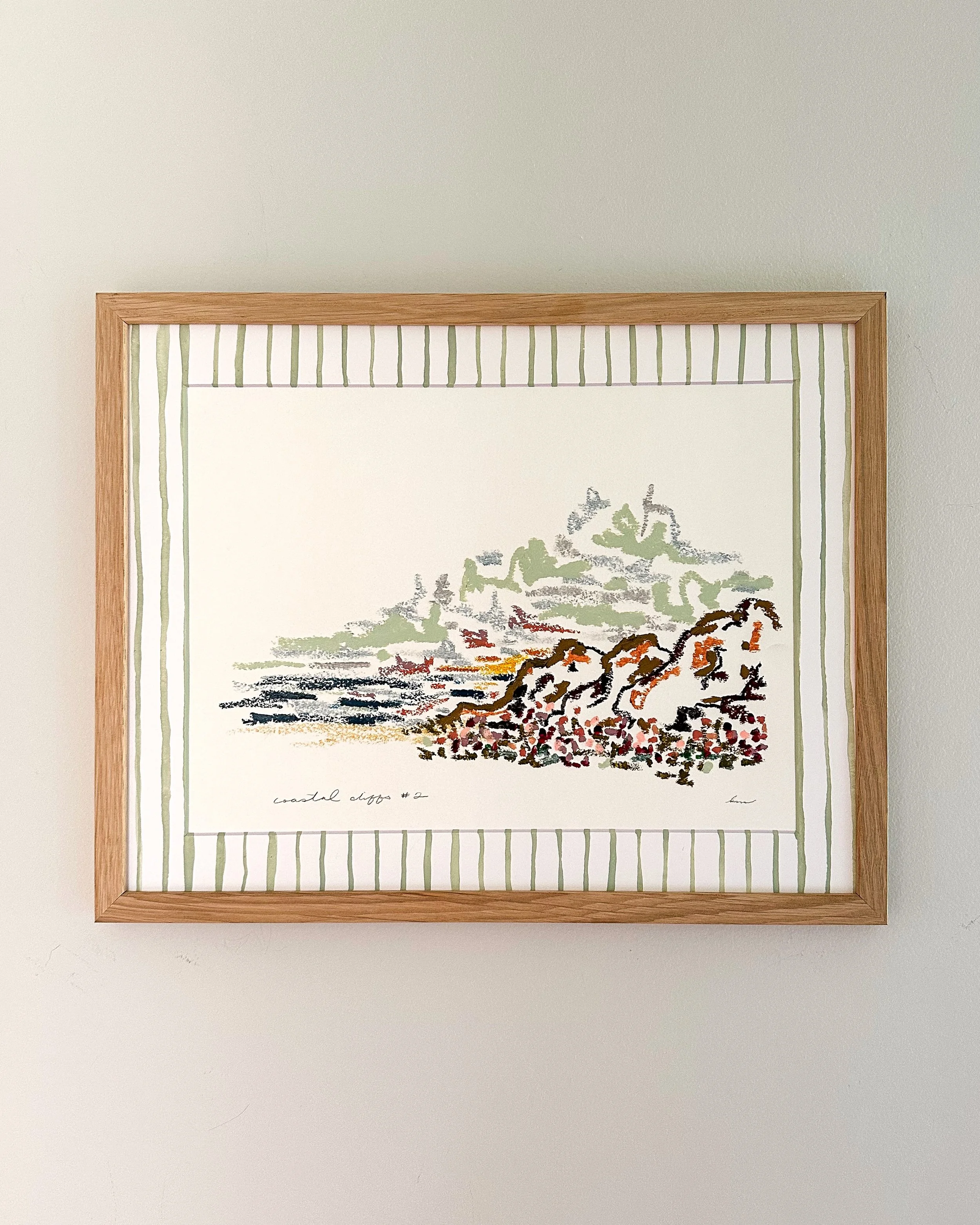 Coastal Cliffs No 2 - 11 x 14 unframed