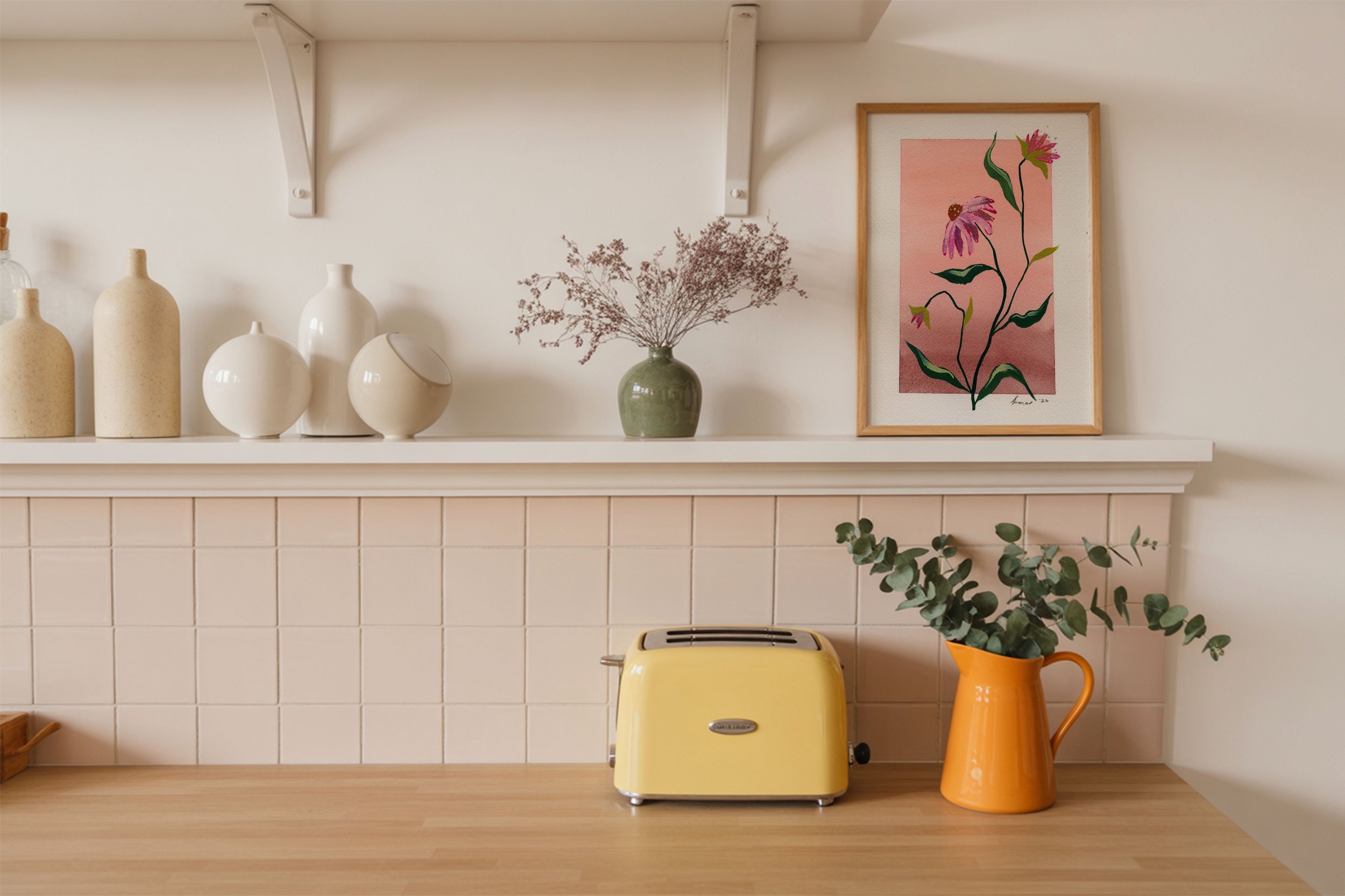 small frame in kitchen single coneflower.jpeg (Copy)