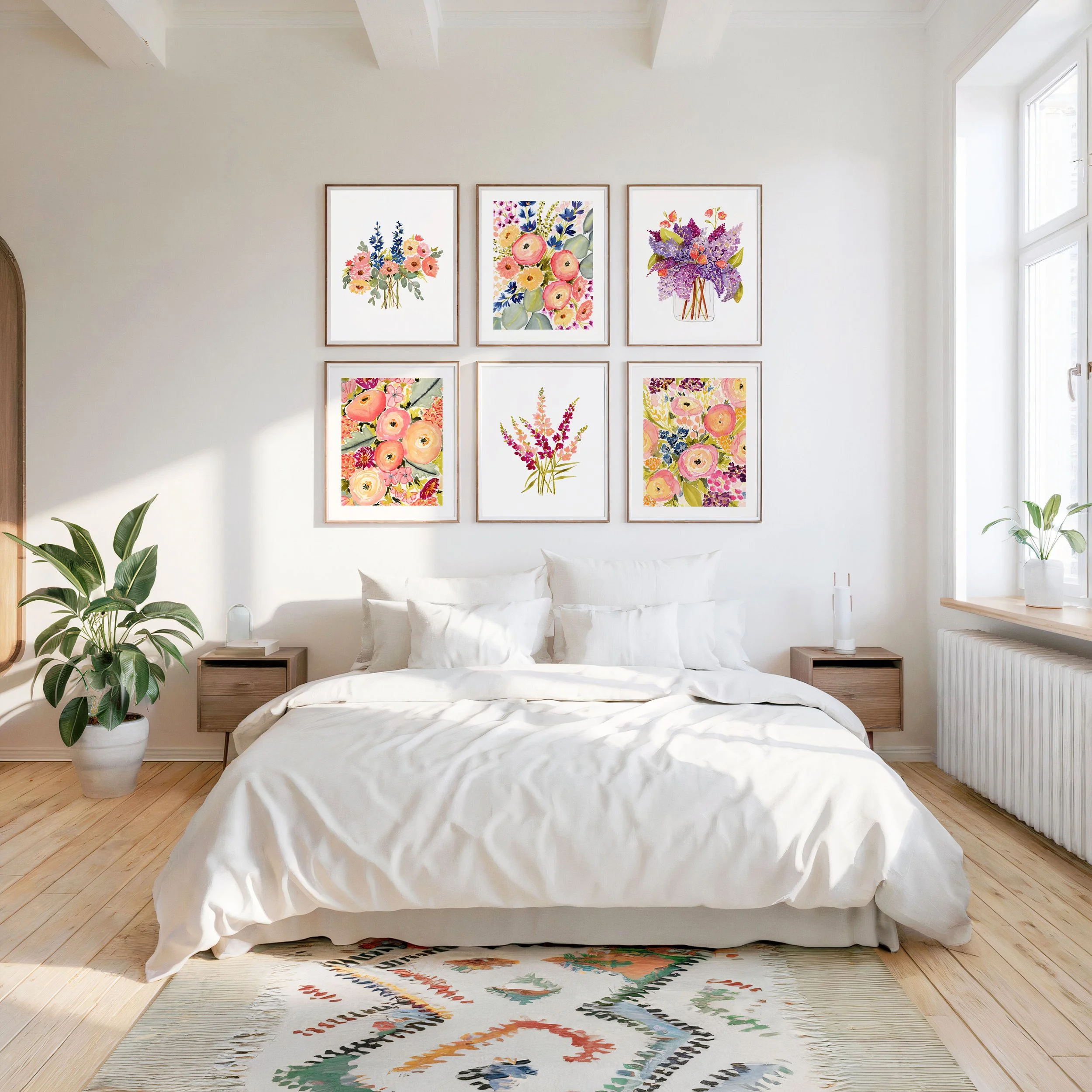 All The Pretty Flowers Gallery Wall - Set of Six (6) Prints
