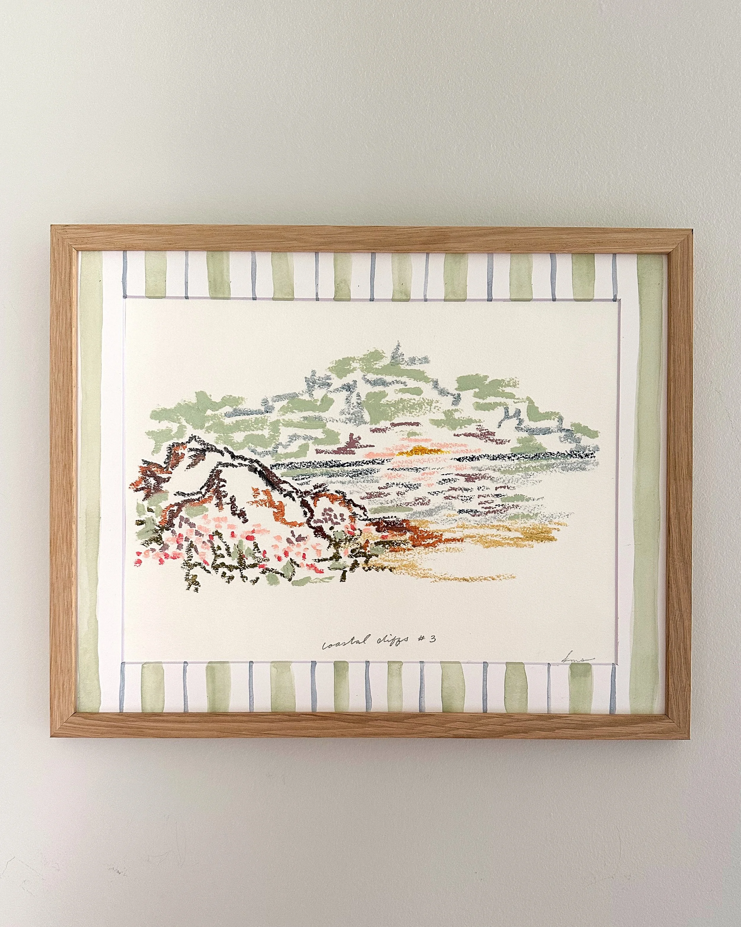 Coastal Cliffs No 3 - 11 x 14 unframed