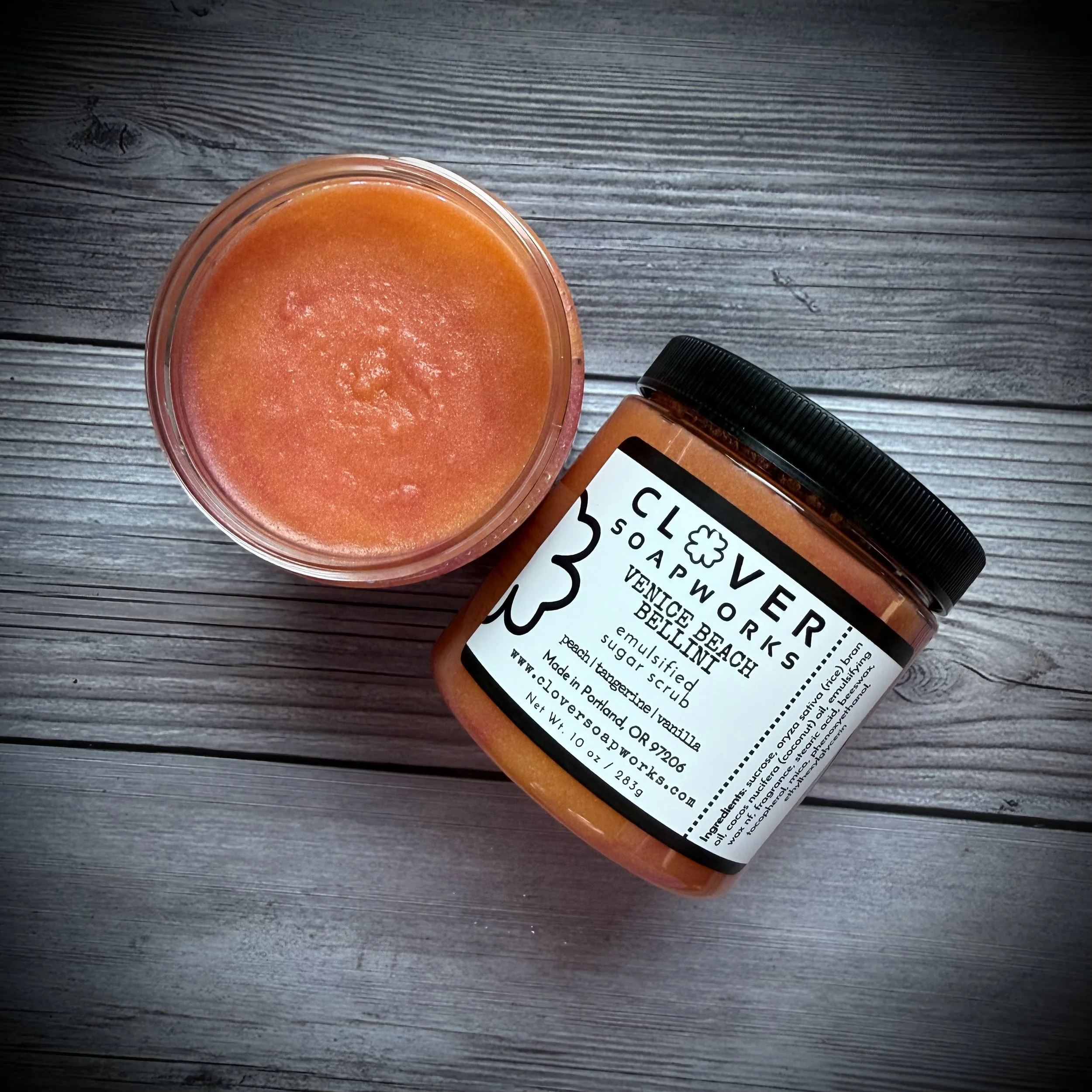 Venice Beach Bellini Emulsified Sugar Scrub - Peach, Tangerine, Vanilla