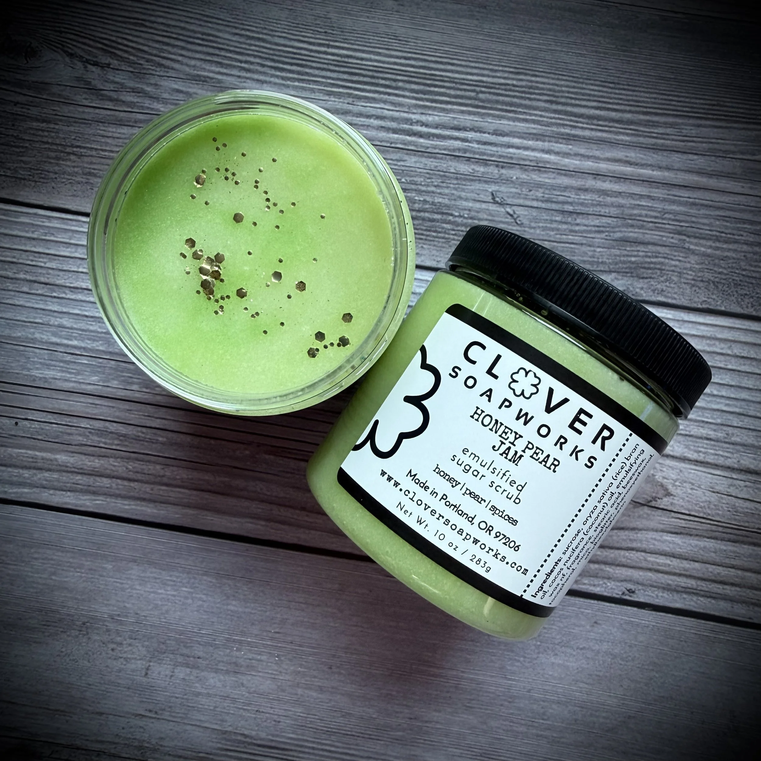 Honey Pear Jam Emulsified Sugar Scrub - Pear, Honey, Spices