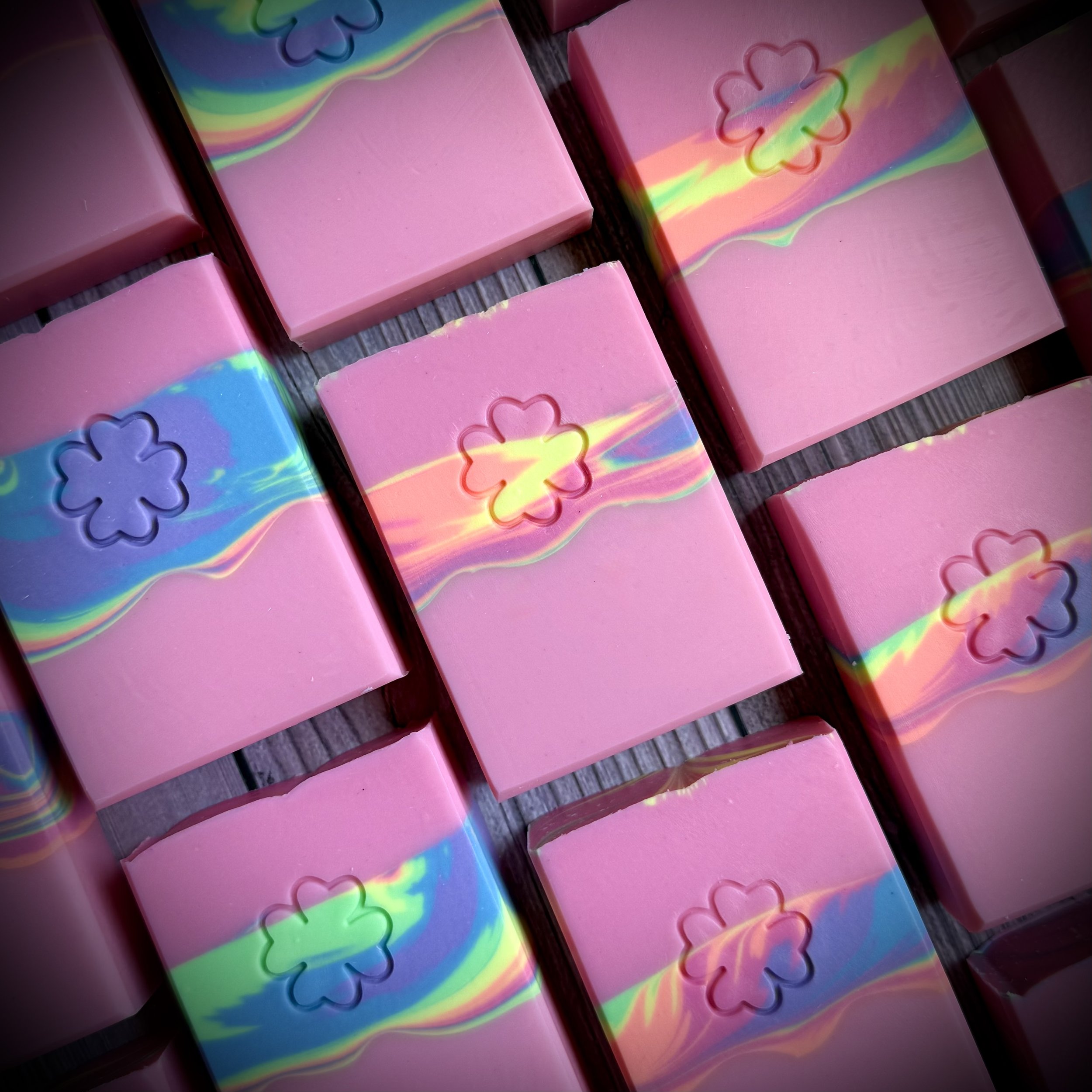 Rainbow Milk Bar Soap - Strawberry Cream, Lemon, White Musk