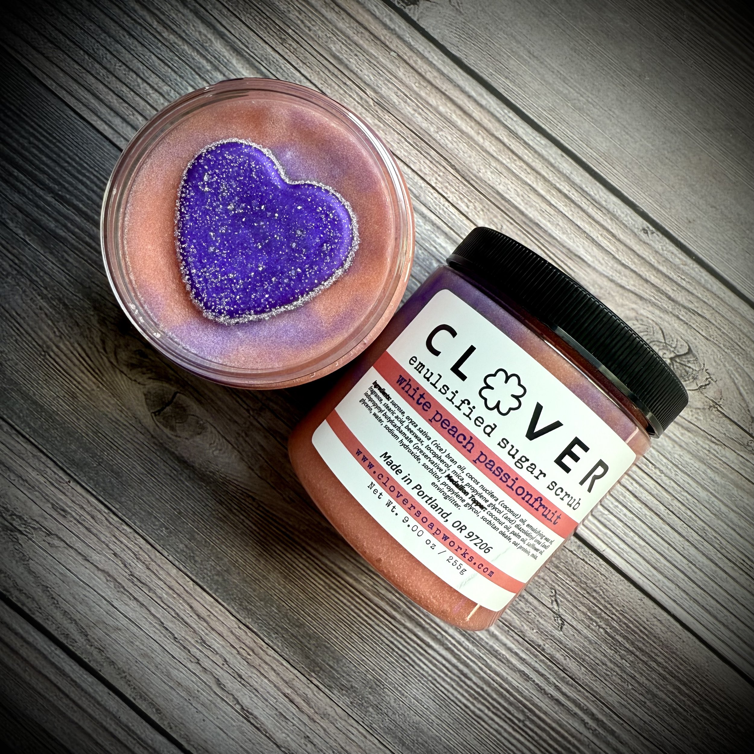 White Peach Passionfruit Emulsified Sugar Scrub
