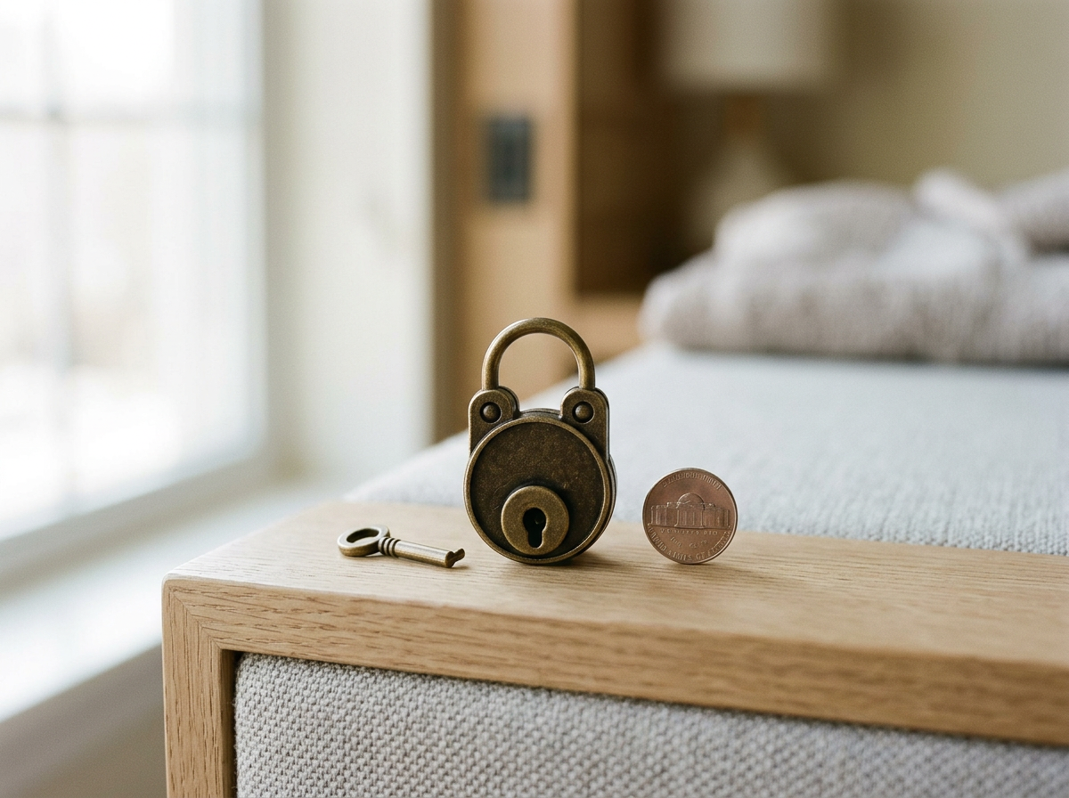 Tiny Antique Brass Lock