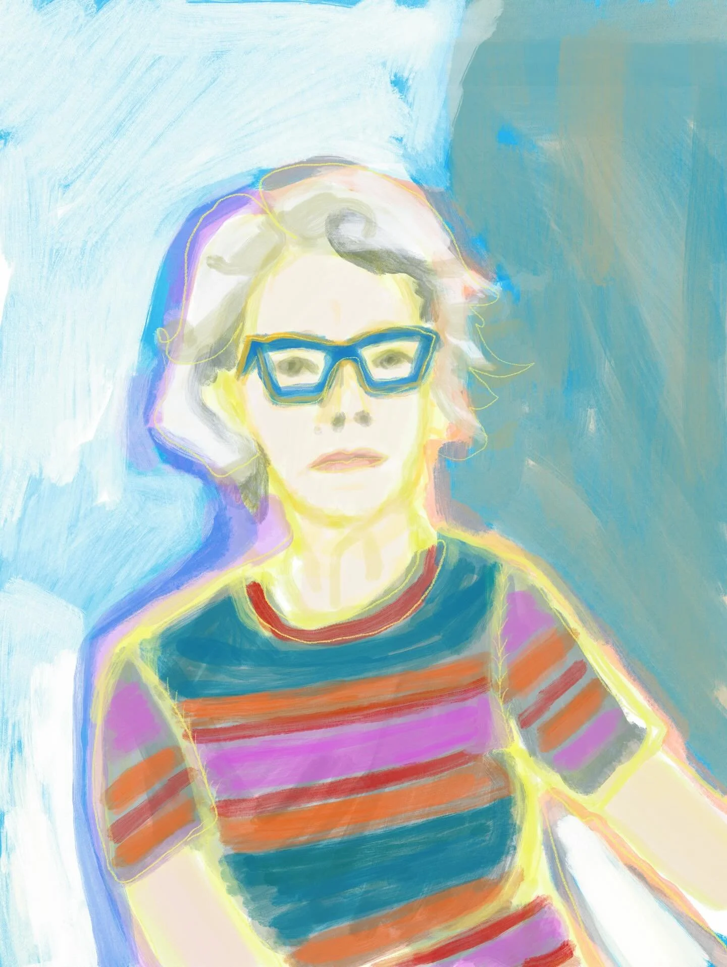 I&rsquo;m just goofing&rsquo; around

Digital self portrait 

#allivangruenart 
#allivangruen
#emergingartist
#figurepainting
#nostalgia
#artforinteriors
#curatedeye
#makearteveryday
#figuration