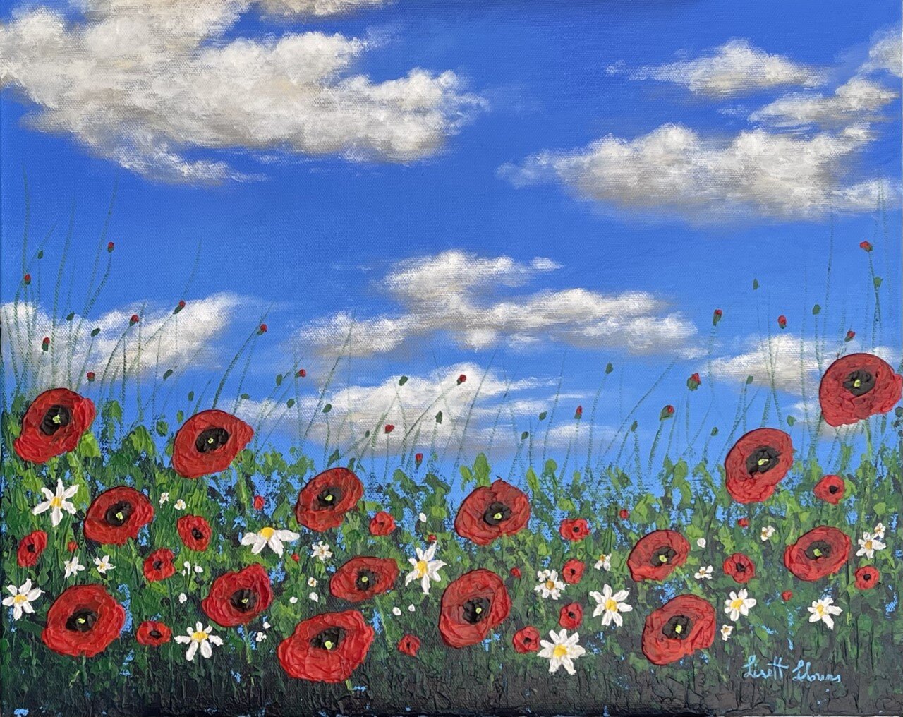 "Sky Poppies in Bloom"