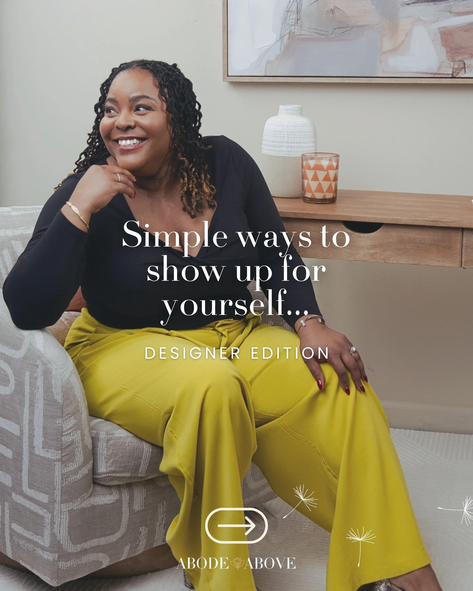 I&rsquo;ve learned that showing up for myself rarely starts with a grand reset. It usually starts at home. It looks like choosing a chair that actually feels like a landing at the end of the day. Swapping the harsh overhead light for a warm lamp. Cle