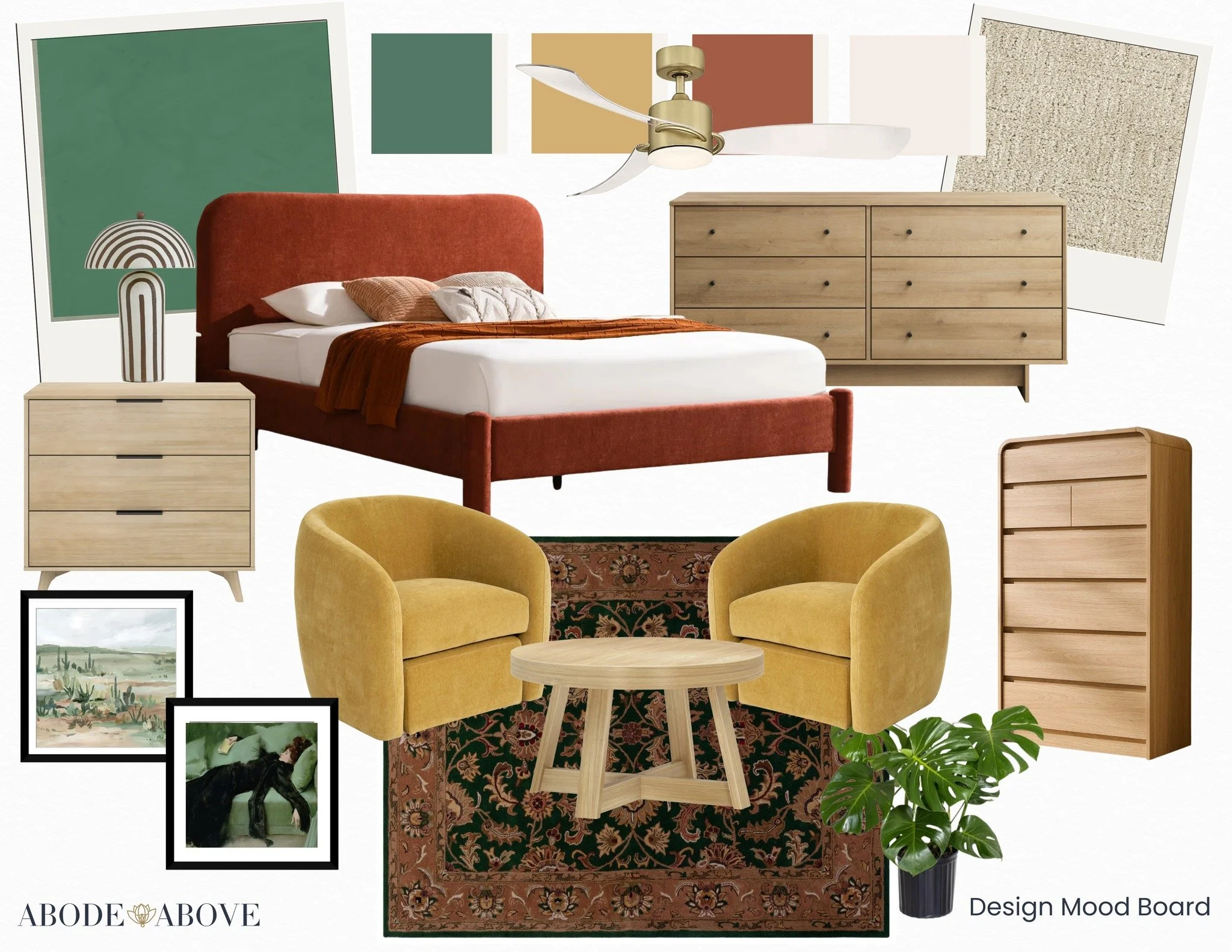 ✨MOOD BOARD MONDAY
What you&rsquo;re seeing here is the concept where it all began. From the wood tones to the color palette, every layer was chosen to create a space that feels grounded, collected, and bold.
A room that started as an idea&hellip; an