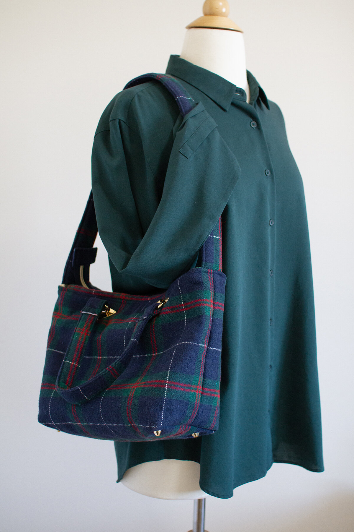 Wool Plaid Bag — Aya Buttons