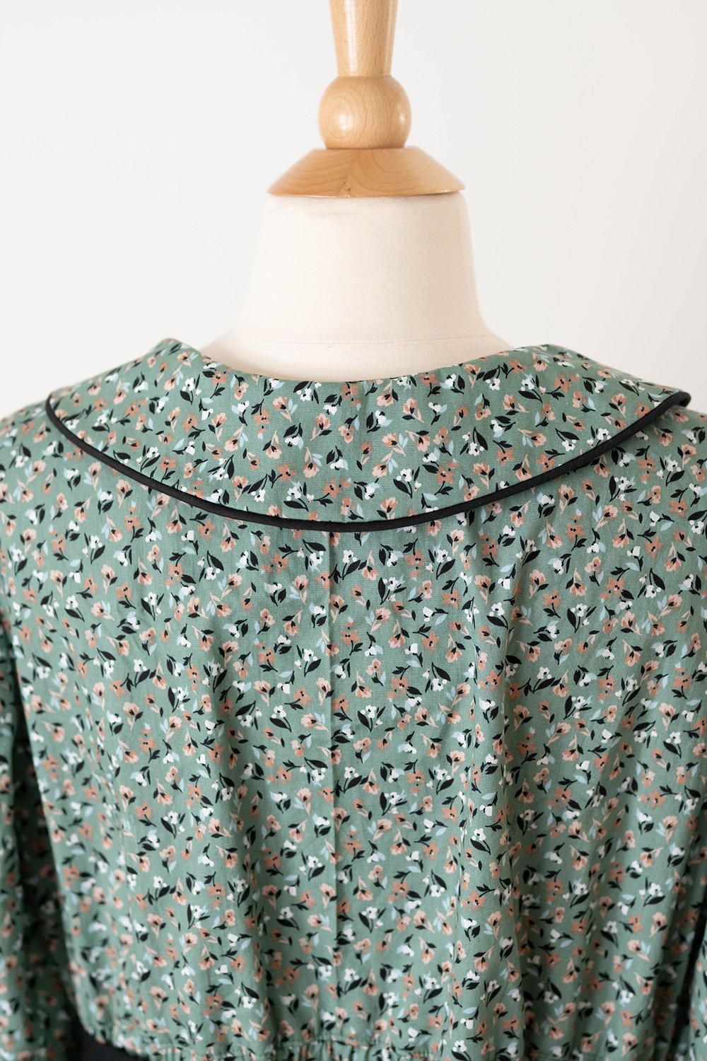 Sage green floral dress