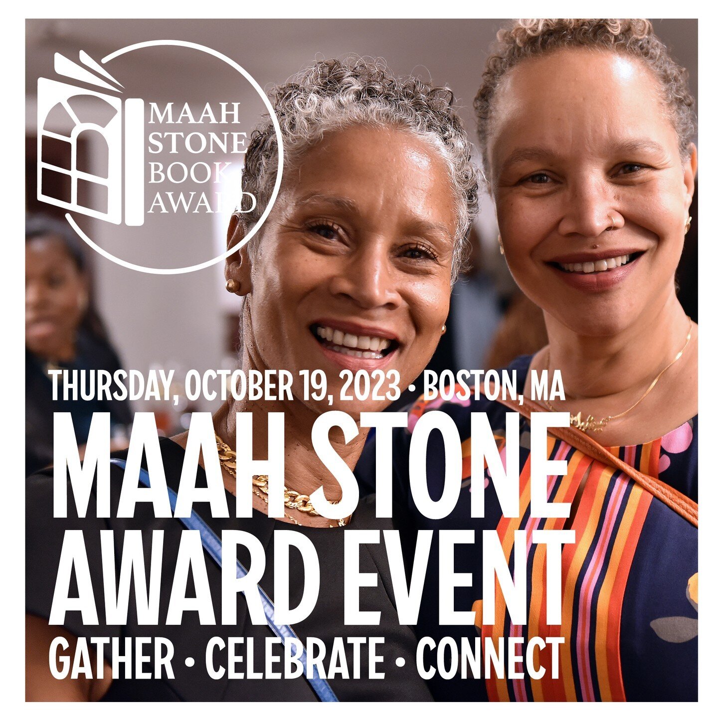 CONNECT with your peeps again at the 2023 MAAH Stone Book Award Event IN-PERSON on October 19th. Register today (link in bio). Reception at the African Meeting House @ 5:30pm. Awards presentation (also live-streamed) at 6:30pm (ET). Tell your friends