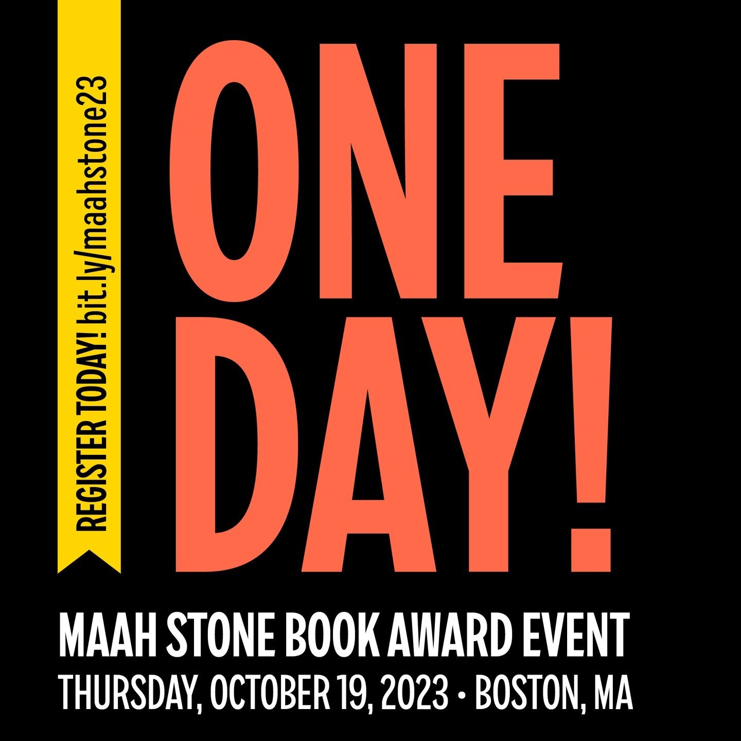 It's tomorrow! Can't wait. You registered, right? (if not, it's not too late! bit.ly/maahstone23) Picked out your outfit? Planning to get there early so you can win a free book? Got your questions ready for the winning authors? Okay. Perfect. #MAAHSt