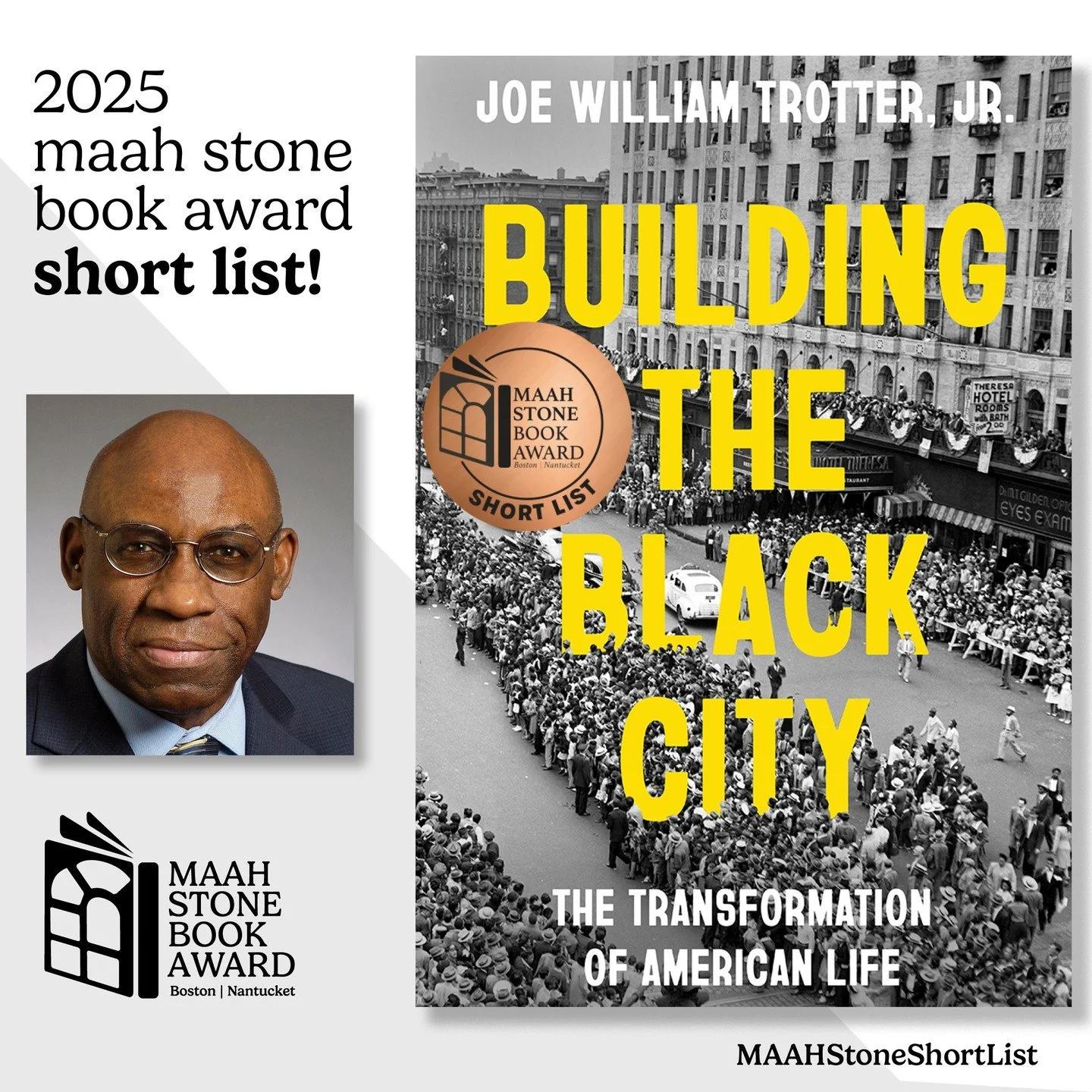 10/12 MSBA 2025 ShortList: Covering an incredible range of cities from the North to the South, the East to the West, in 'Building the Black City ' Joe William Trotter, Jr. traces the growth of Black cities and political power from the preindustrial e
