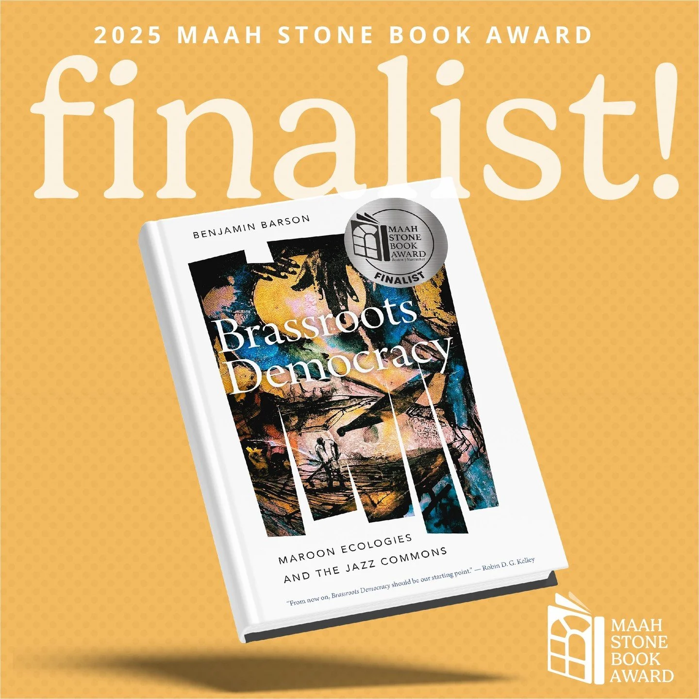 Benjamin Barson's 'Brassroots Democracy' is one of our two $10,000 winning 2025 Finalists! Dig it -- a book that recasts the birth of jazz drawing on the narratives of New Orleans musicians to reveal the role that jazz and jazz musicians played in mo