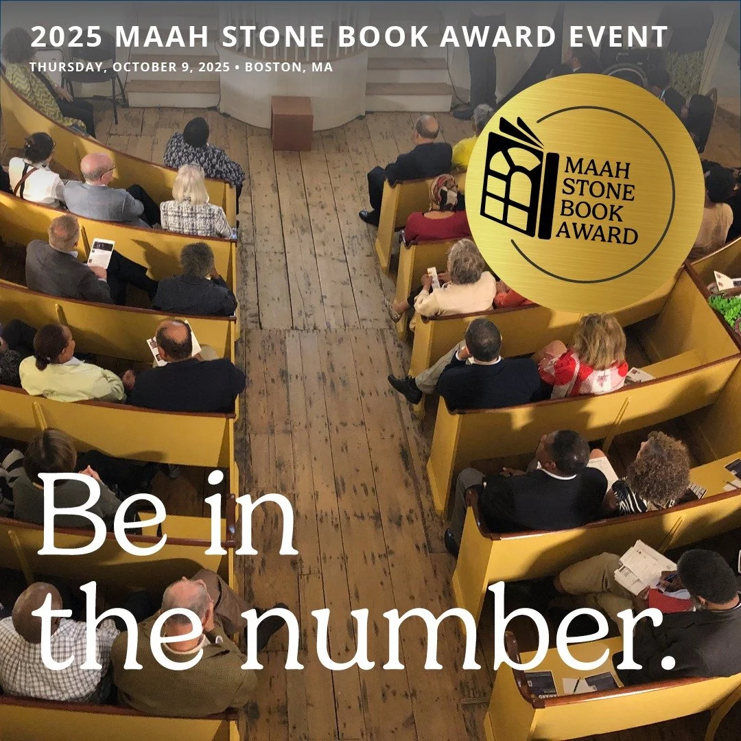 Register today (it's FREE!) to attend the 2025 MAAH Stone Book Awards on Thursday, October 9th. Wine and hors d'oeuvres reception @ 5:30PM / Award Presentations @ 6:30PM. Free signed copy of one of the winning books to the first 100 people to arrive.