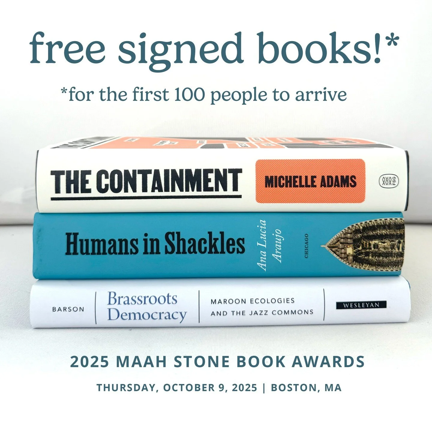 Need we say more?? Register now! Reception @ 5:30pm/Award Presentations @ 6:30pm at the African Meeting House @ 46 Joy Street, Boston, MA. @maahmuseum