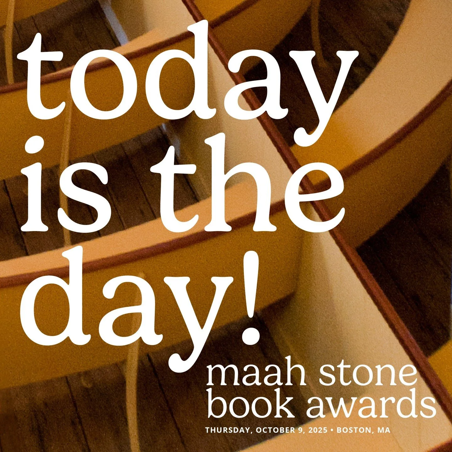 If you one of the lucky ones joining us this evening in person, see you at 5:30pm at the African Meeting House, 46 Joy St, Boston, MA. Remember -- the first 100 people to arrive win a free signed copy of one of the winning books. And if you are one o