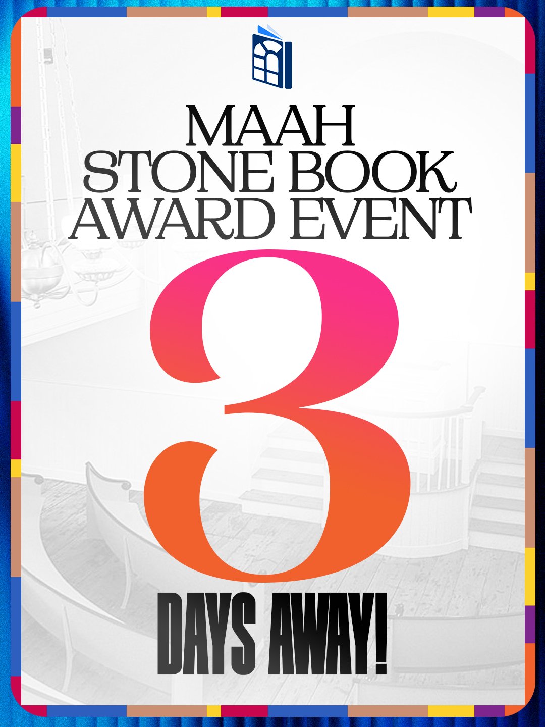Can you believe that the 2026 MAAH Stone Book Award Event is only THREE DAYS AWAY??

Now is the time to register if you haven't already done so! Visit our website or click on the link in our bio to get your tickets. 

The Reception starts at 5:30 and