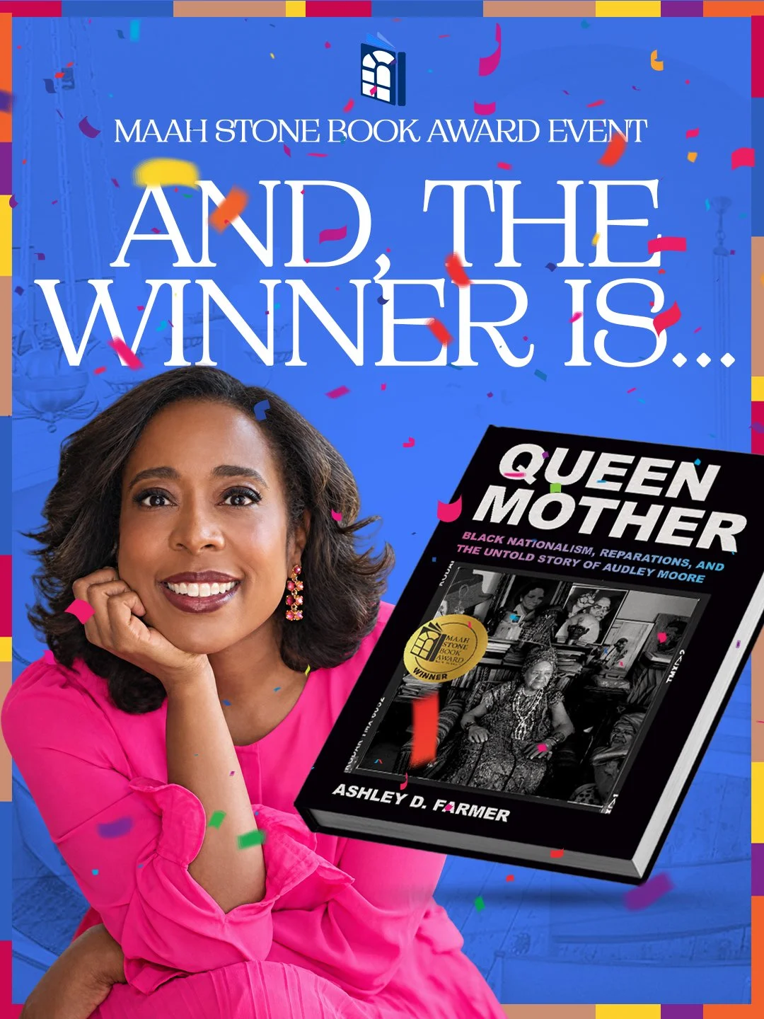 Ashley Farmer's incredible book Queen Mother: Black Nationalism, Reparations, and the Untold Story of Audley Moore is the winner of the 2026 MAAH Stone Book Award! Congratulations to Ashley on winning the $50,000 prize!

@drashleydfarmer @penguinrand