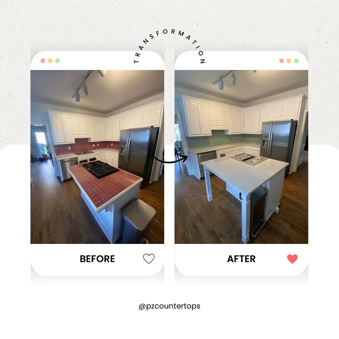 ✨ Kitchen Transformation ✨
From outdated tile to sleek, durable quartz &mdash; this Cumming, GA kitchen is proof that new countertops can completely refresh your space!

✅ Easy to clean
✅ Timeless design
✅ Installed by local pros

Ready to upgrade yo