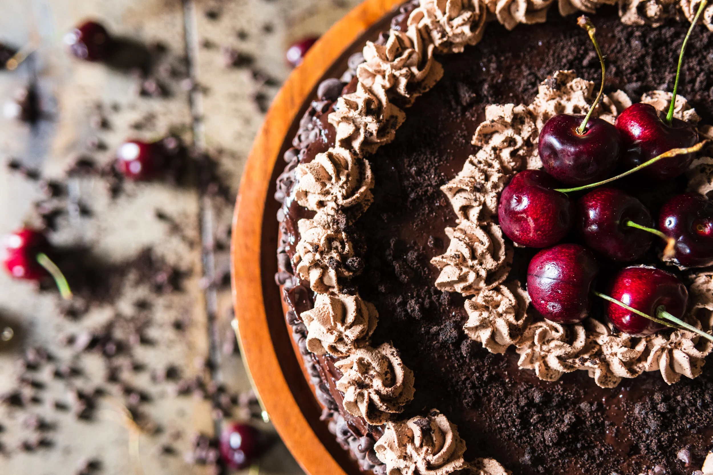 Bourbon Chocolate Covered Cherry Cheesecake