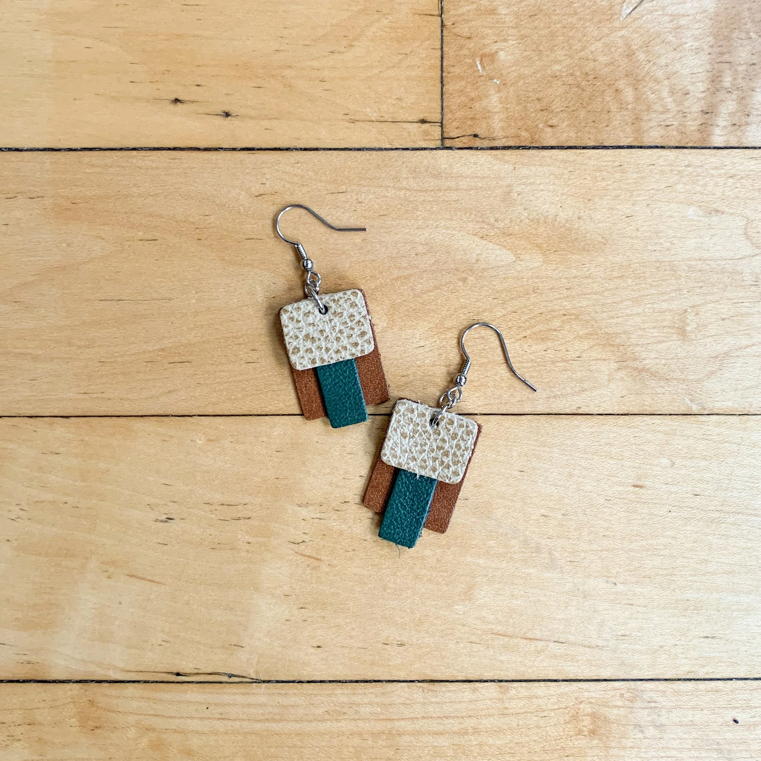2019 Hand Made Earring with Recycled Leather