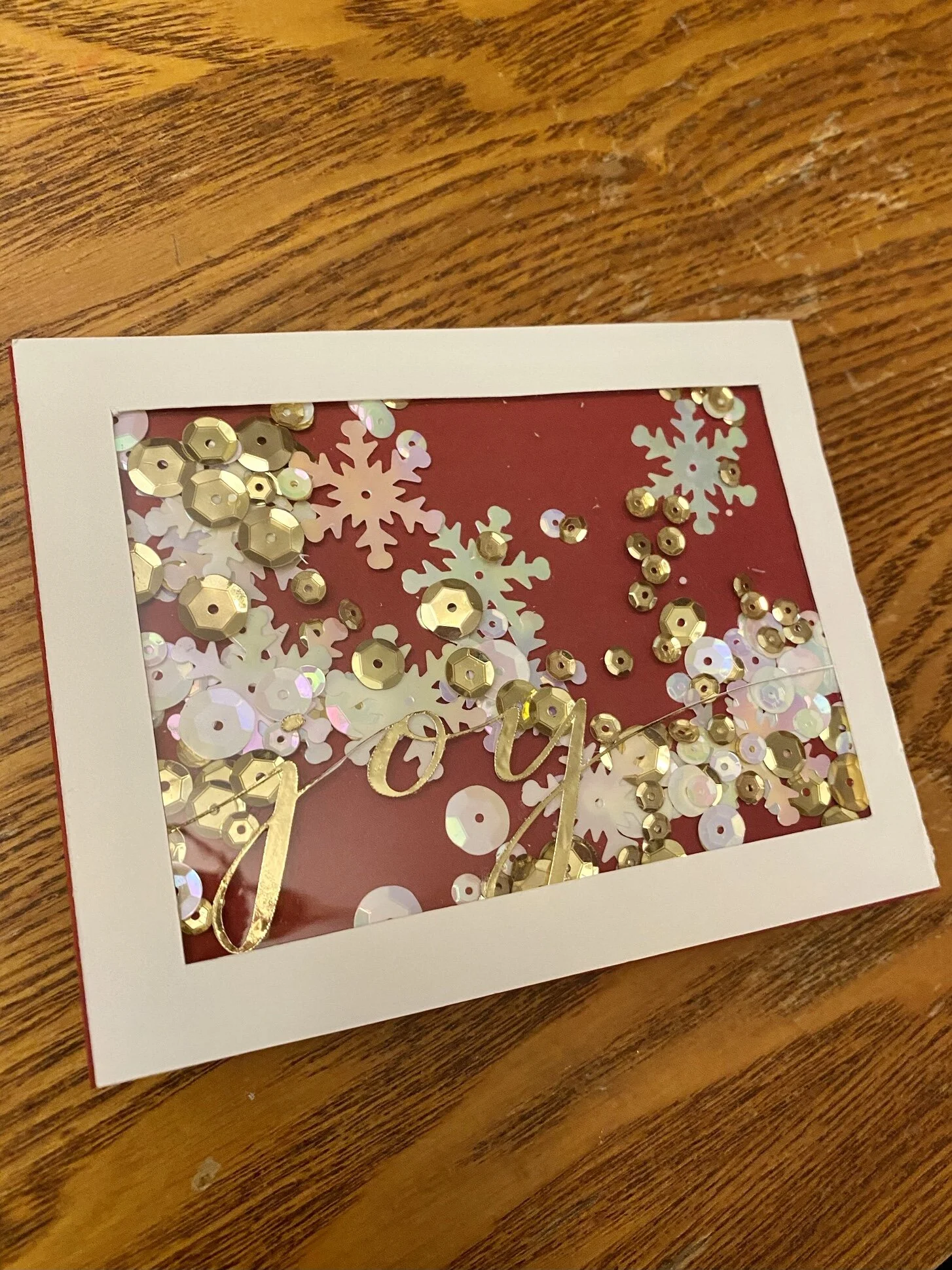 A handmade Christmas card