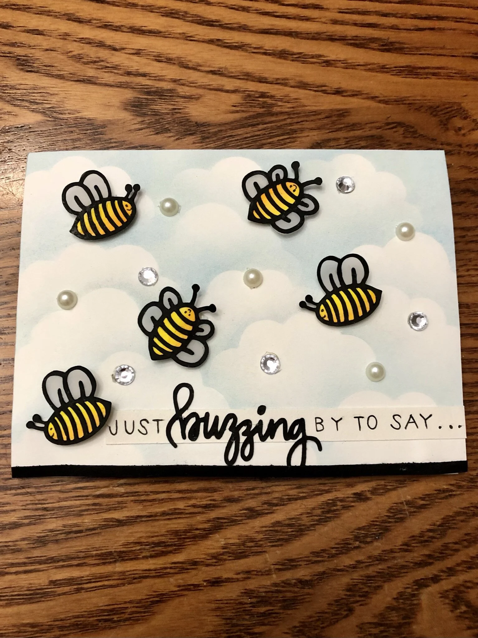 Custom bee-themed birthday card (the bees actually move independently!)