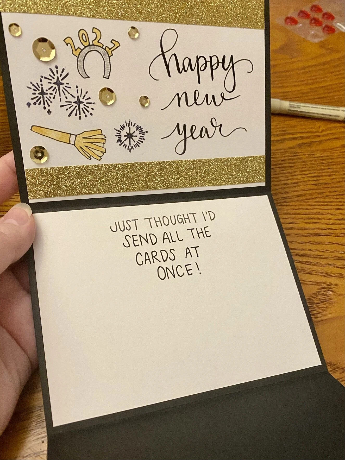 A custom Valentine's Day/New Year's/Christmas card