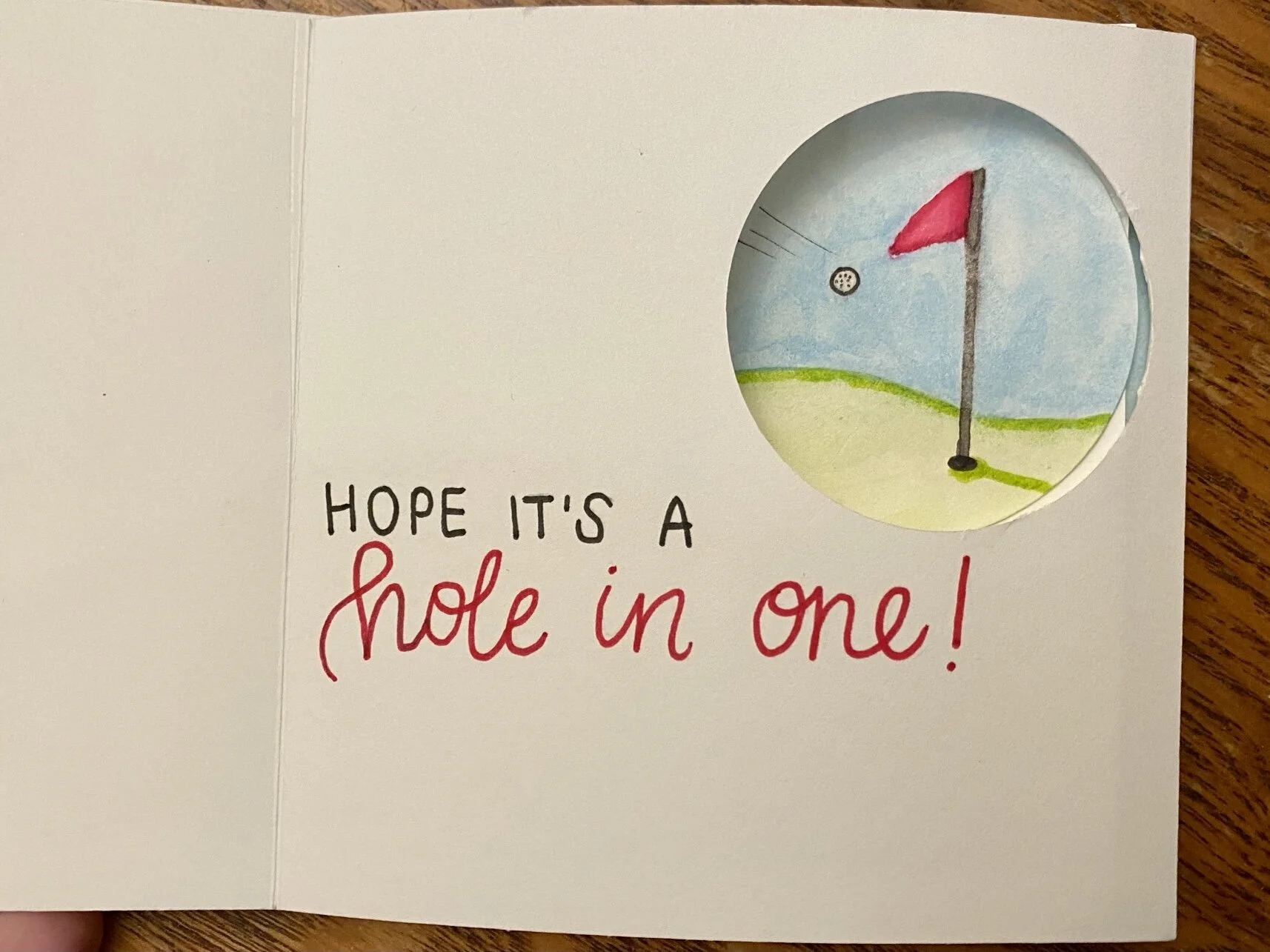 A custom, interactive, golf-themed birthday card