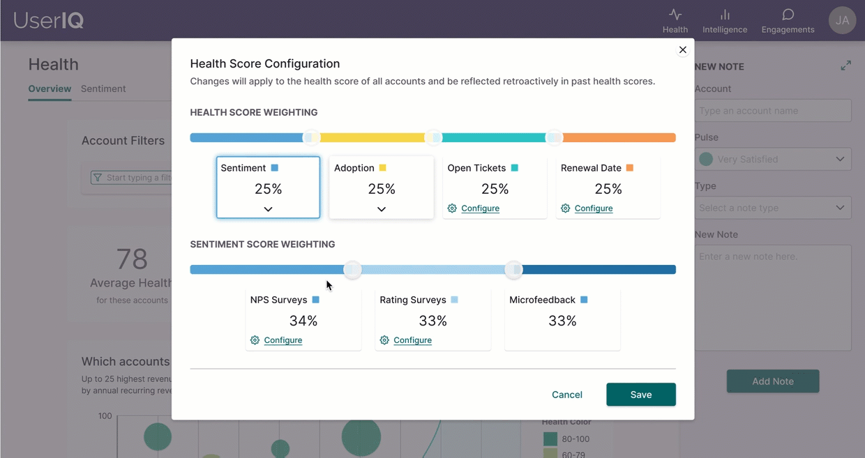 UserIQ Health Score Configuration — Chanel G. | UX