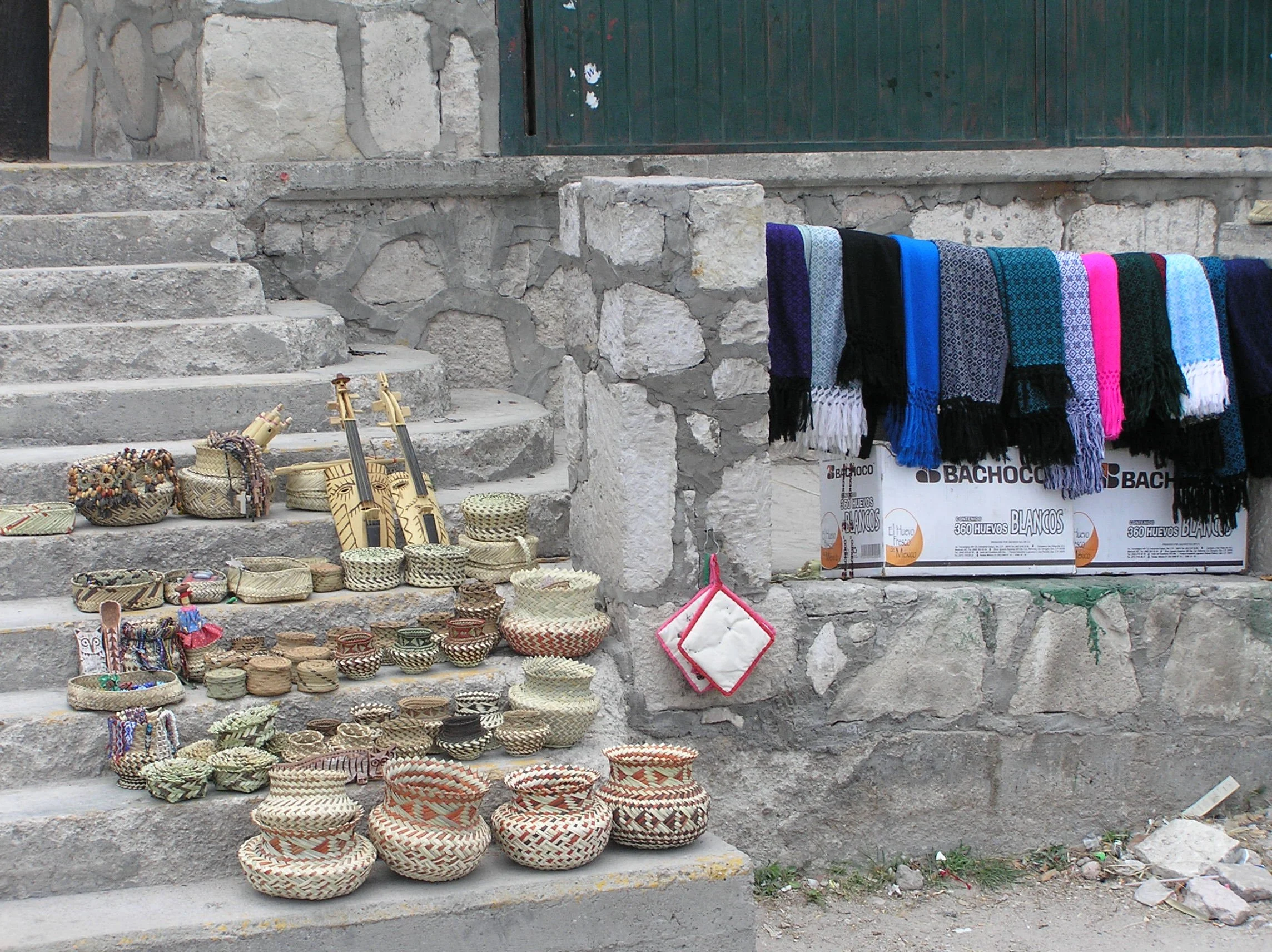 Rebozos for sale, Divisadero, Mexico, 2006.