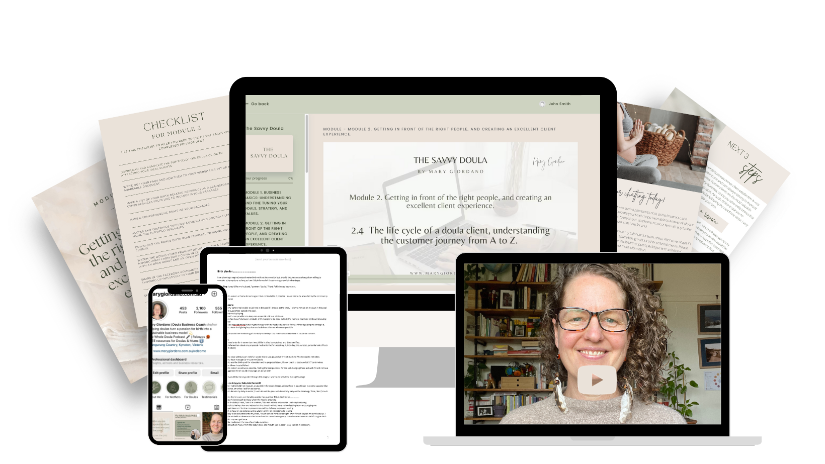the savvy doula mockup