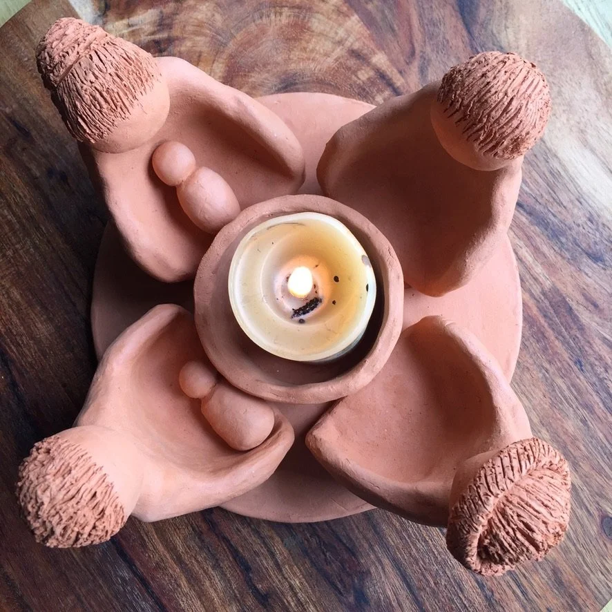 clay sculpture women's circle