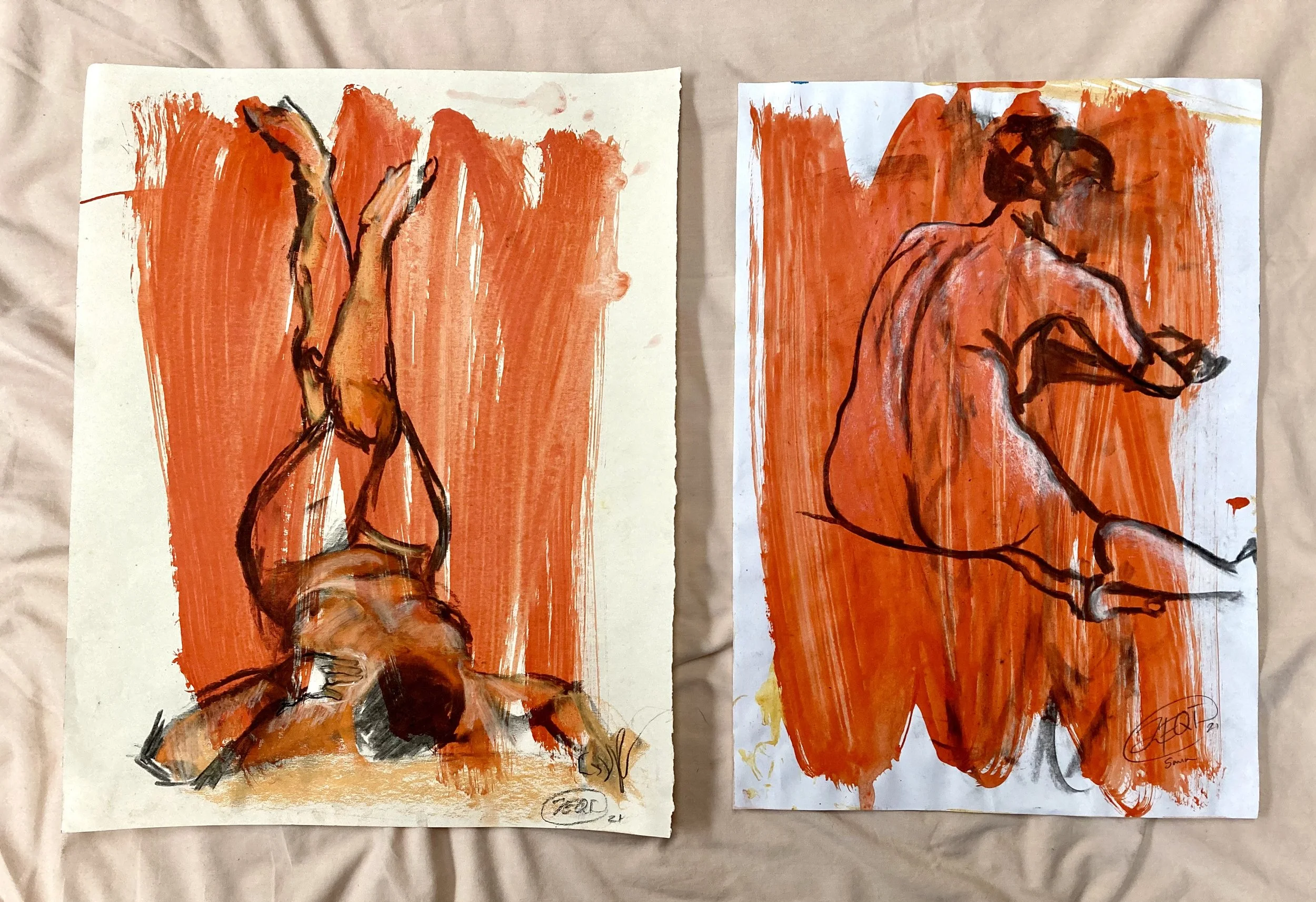 Two life drawings $280 both