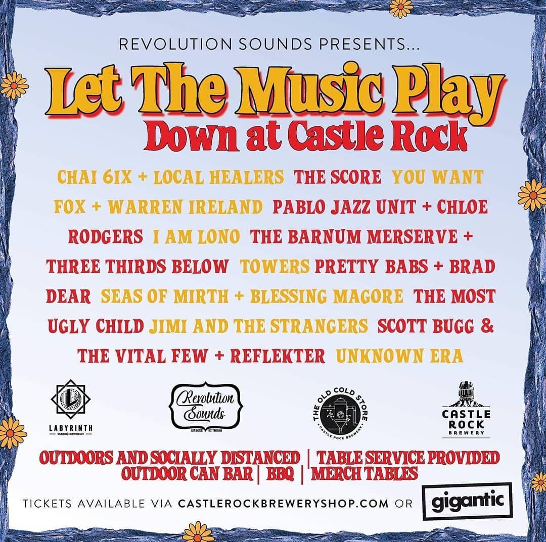 Get gigging. Put this in your diaries, live music from end of May until end of August. Look at that awesome lineup. We'll be playing on the 14th August. Tickets available from https://castlerockbreweryshop.com/pages/summer-of-music #GetGigging #gigal