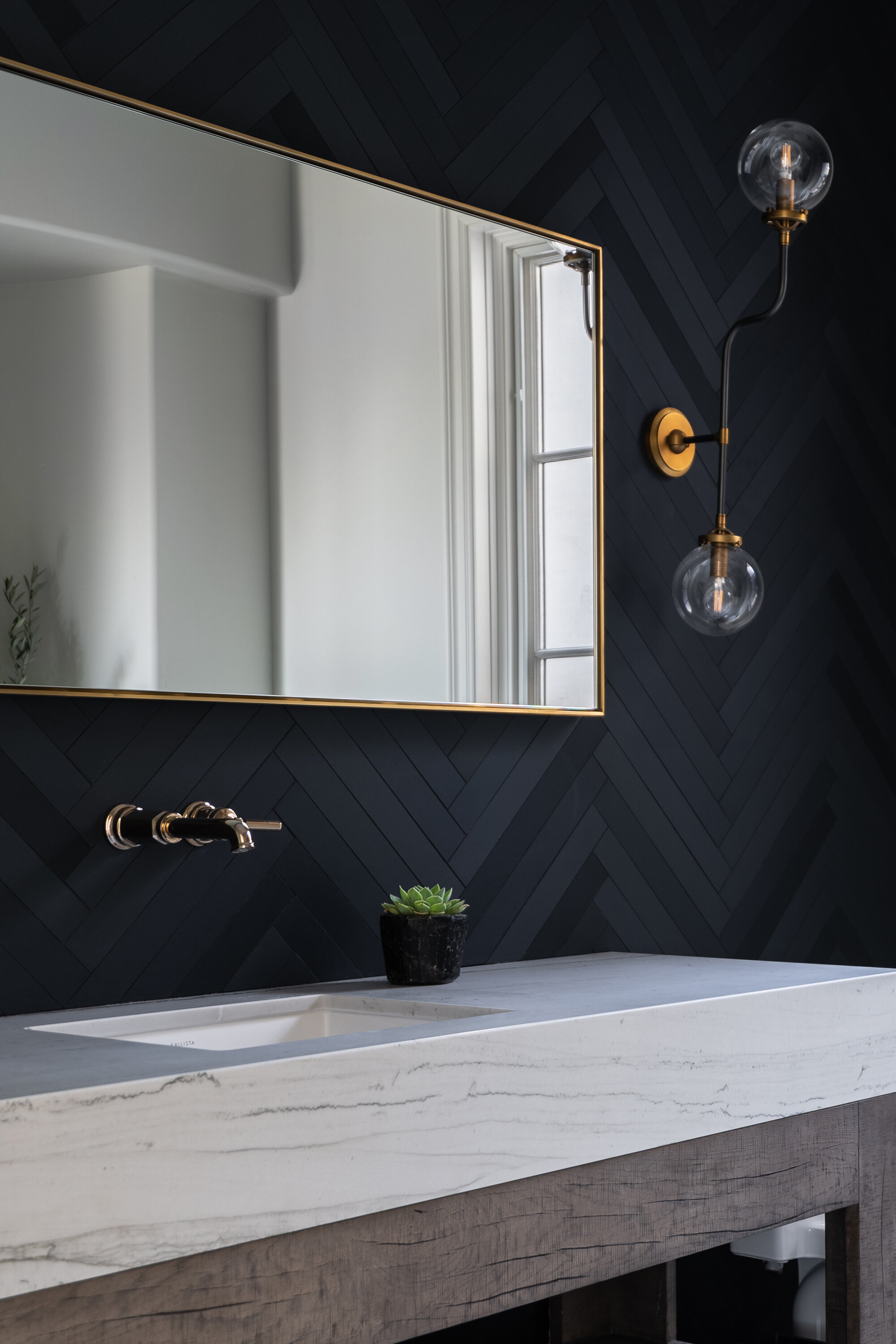 Black & White Bathroom Renovation — Willow Designs by Bridget