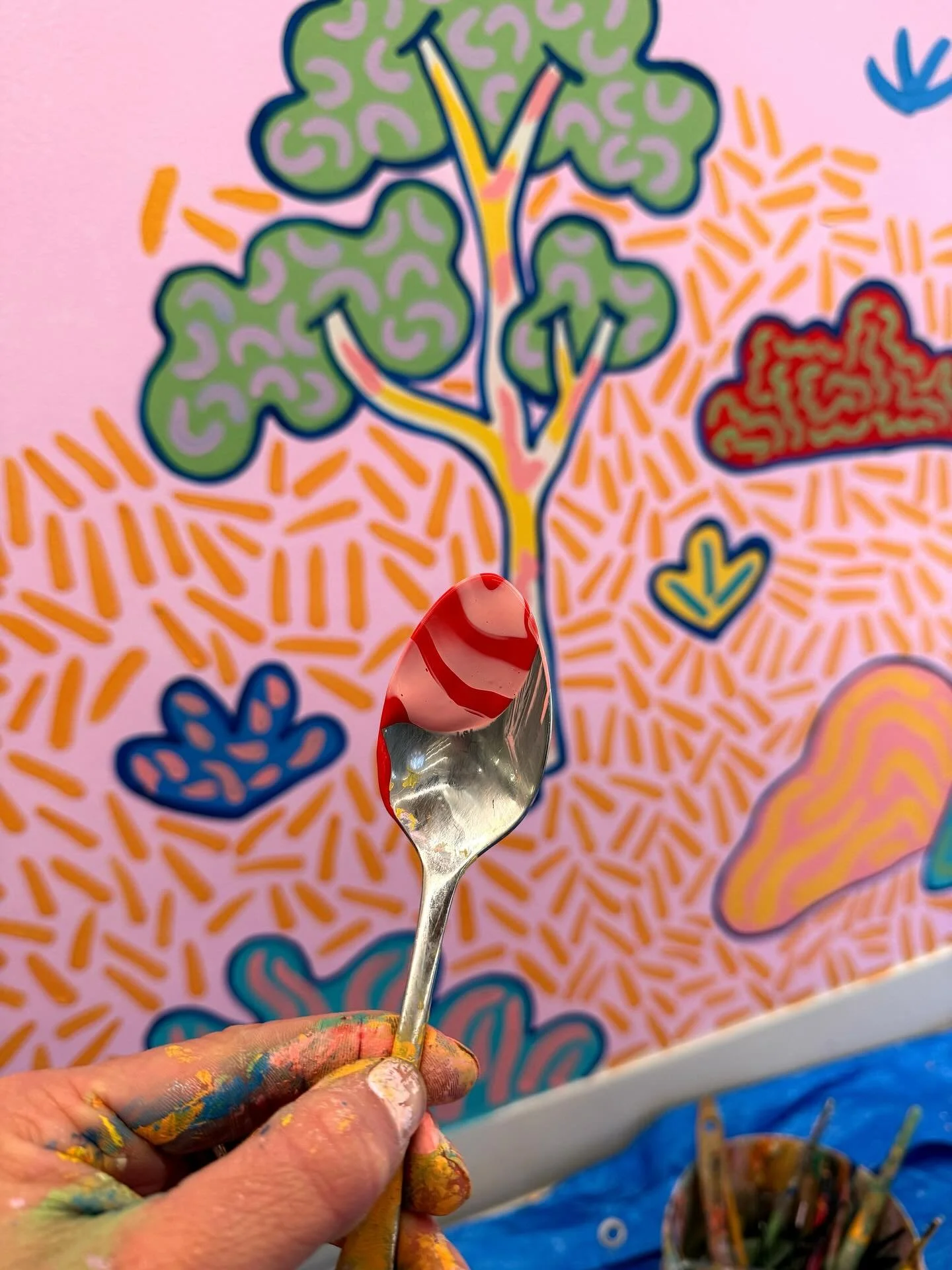 | SIMPLE PLEASURES |

Honestly, as I sit and paint, almost everything the paint goes on looks cool to me. I love it all. Every little mistake, every little splatter. It&rsquo;s all part of it. 🥰