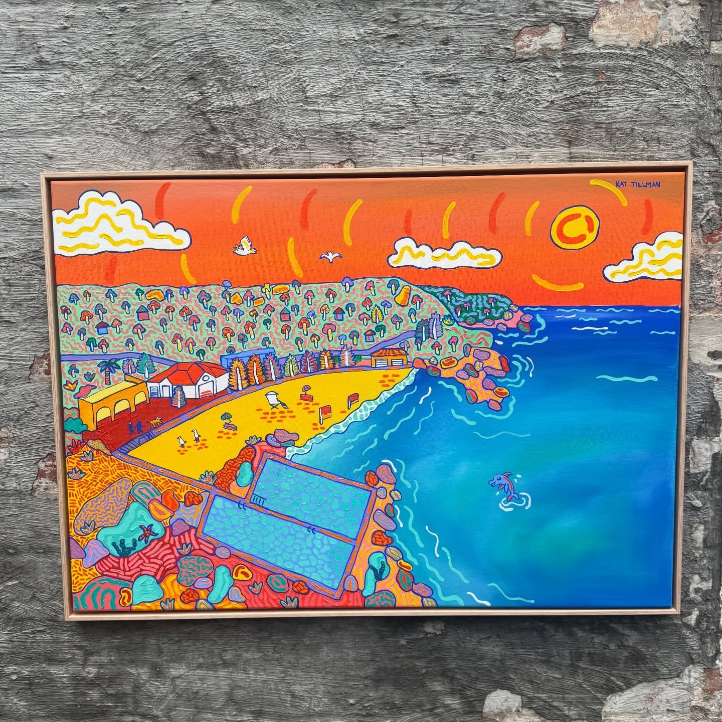 | AUSTI |

This is Austinmer beach as I remember it! Bright, busy, familiar. A few chicken salted chips were eaten here!