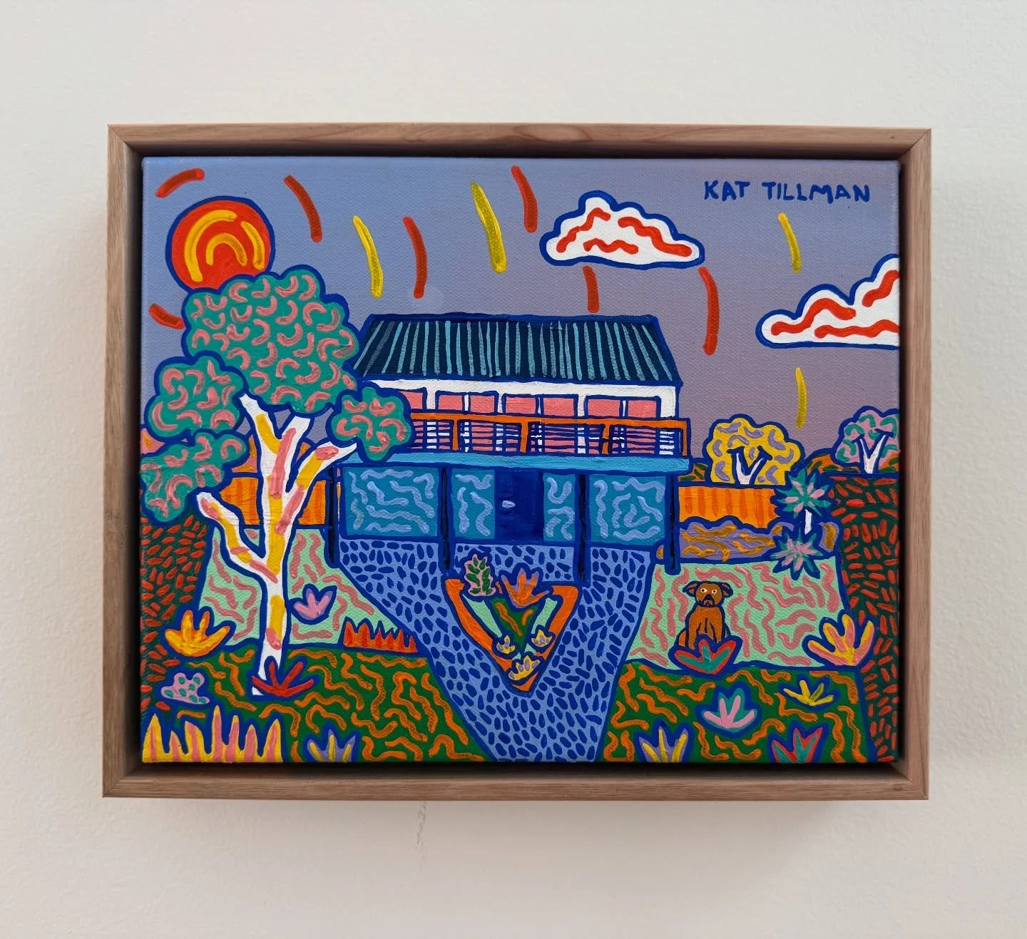 | HIS &amp; HERS |

Alice commissioned a painting of their old home at Christmas time, and now Jason has commissioned a painting of their new home for Alice for her birthday.

And now they sit together on a wall, reminding them of where they were and