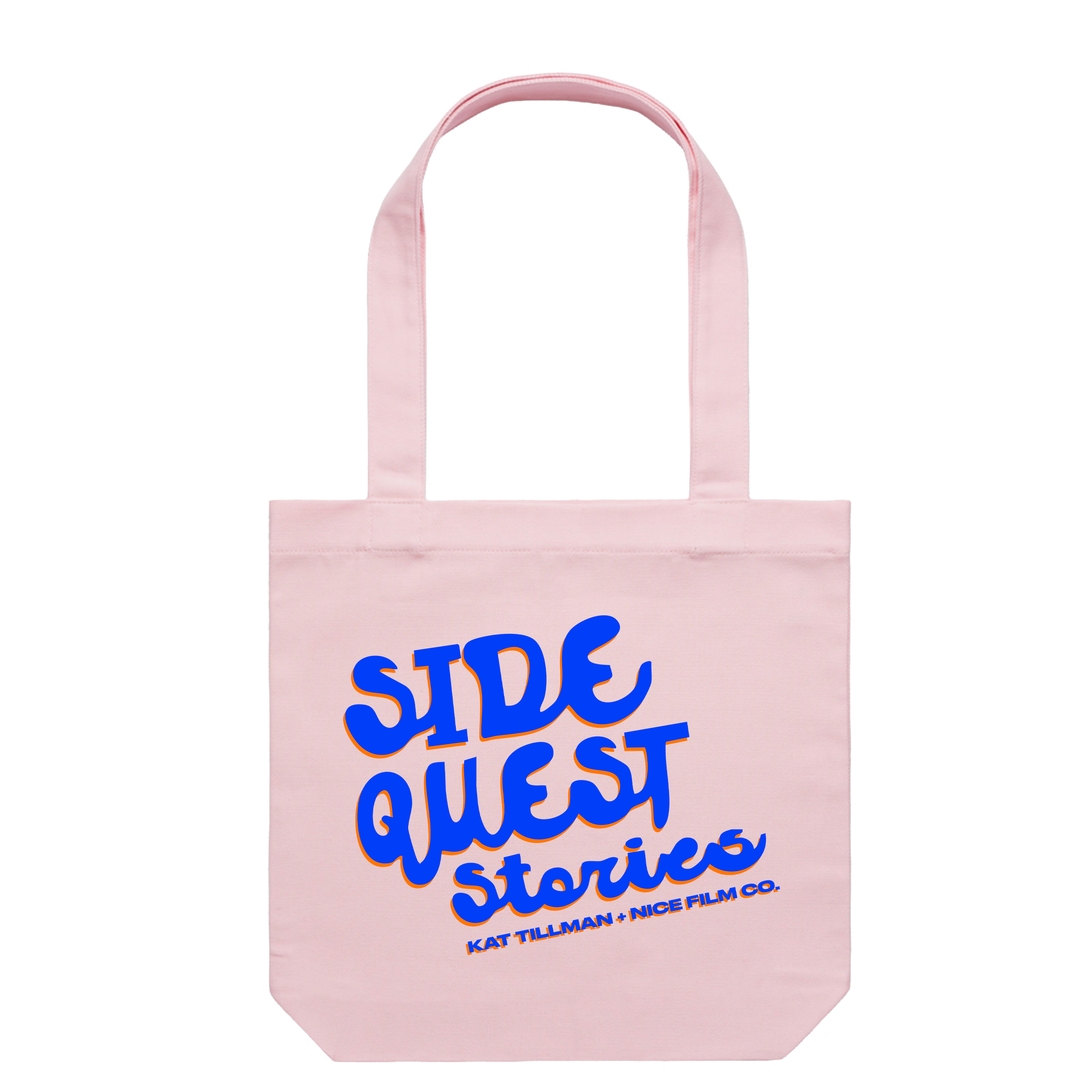 SIDE QUEST STORIES TOTE - Blue & Pink