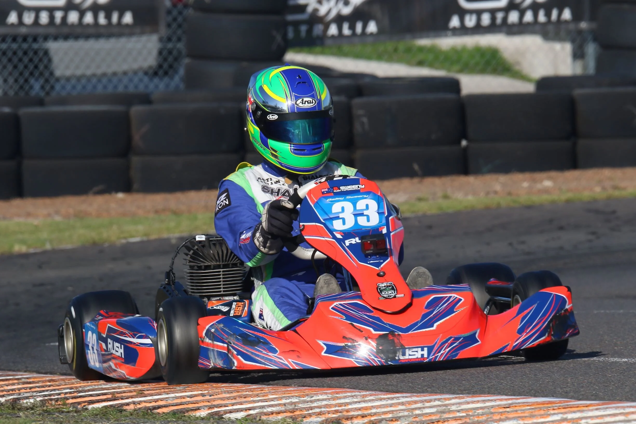 Bailey Sweeny is seen racing in the Snr Performance class / pic supplied