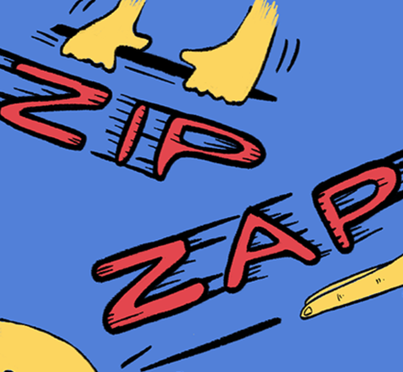 Zip · Zap · Boing