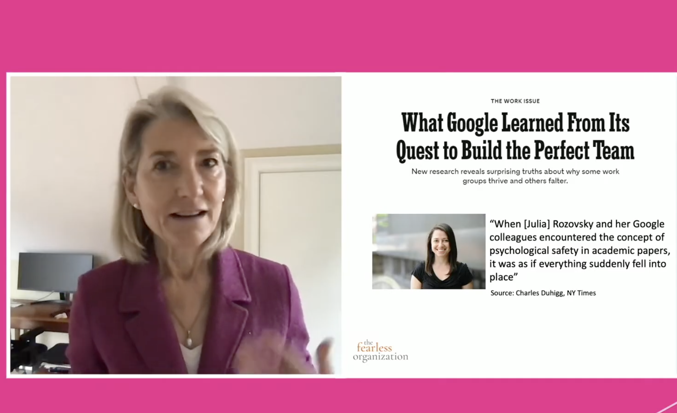 Amy Edmondson on Team-Based Psychological Safety