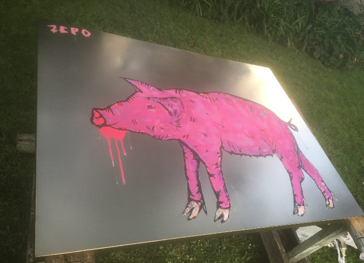 Pork Candy 1200x700 Acrylic,aerosol,pastel on canvas